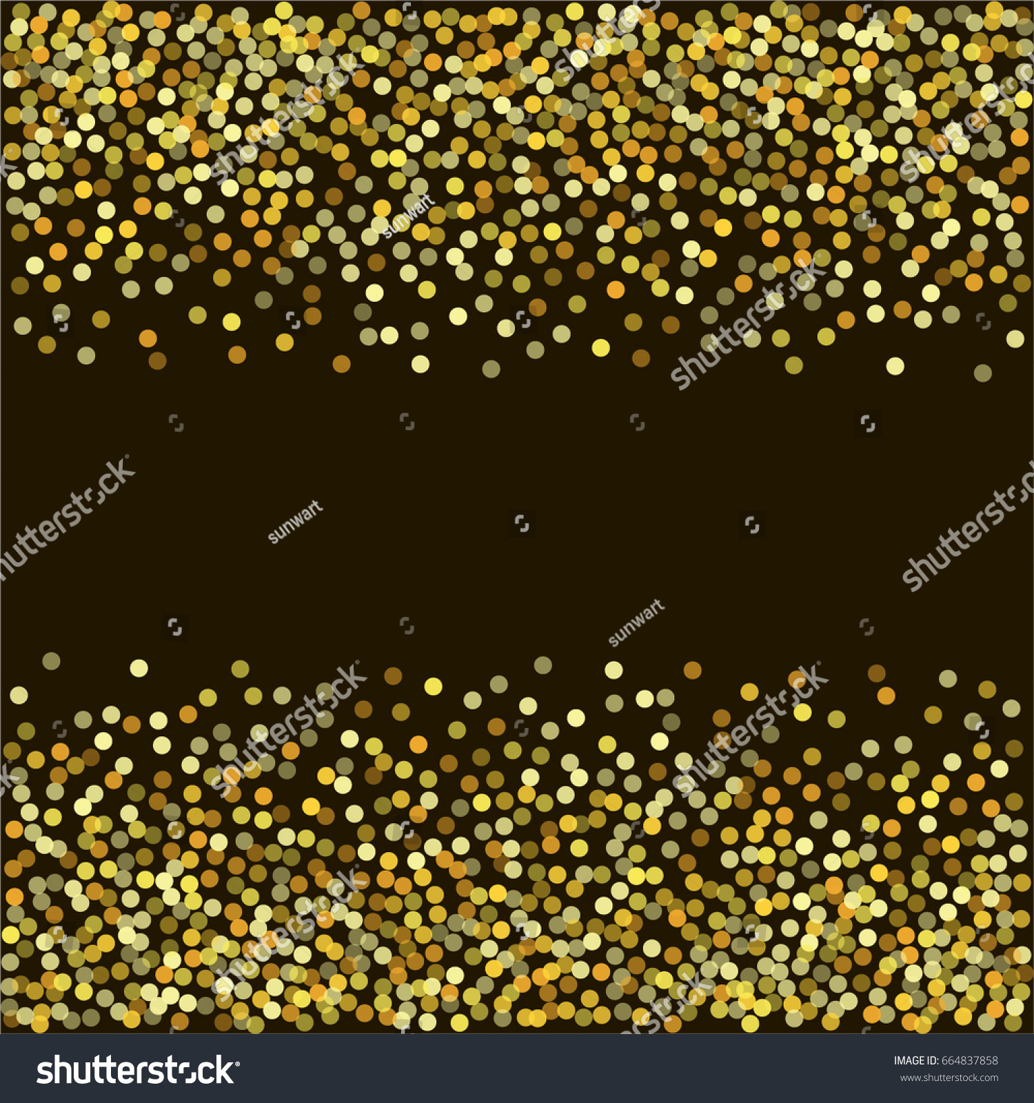 Gold Glitter Dots Border Vector Illustration Stock Vector (Royalty Free ...