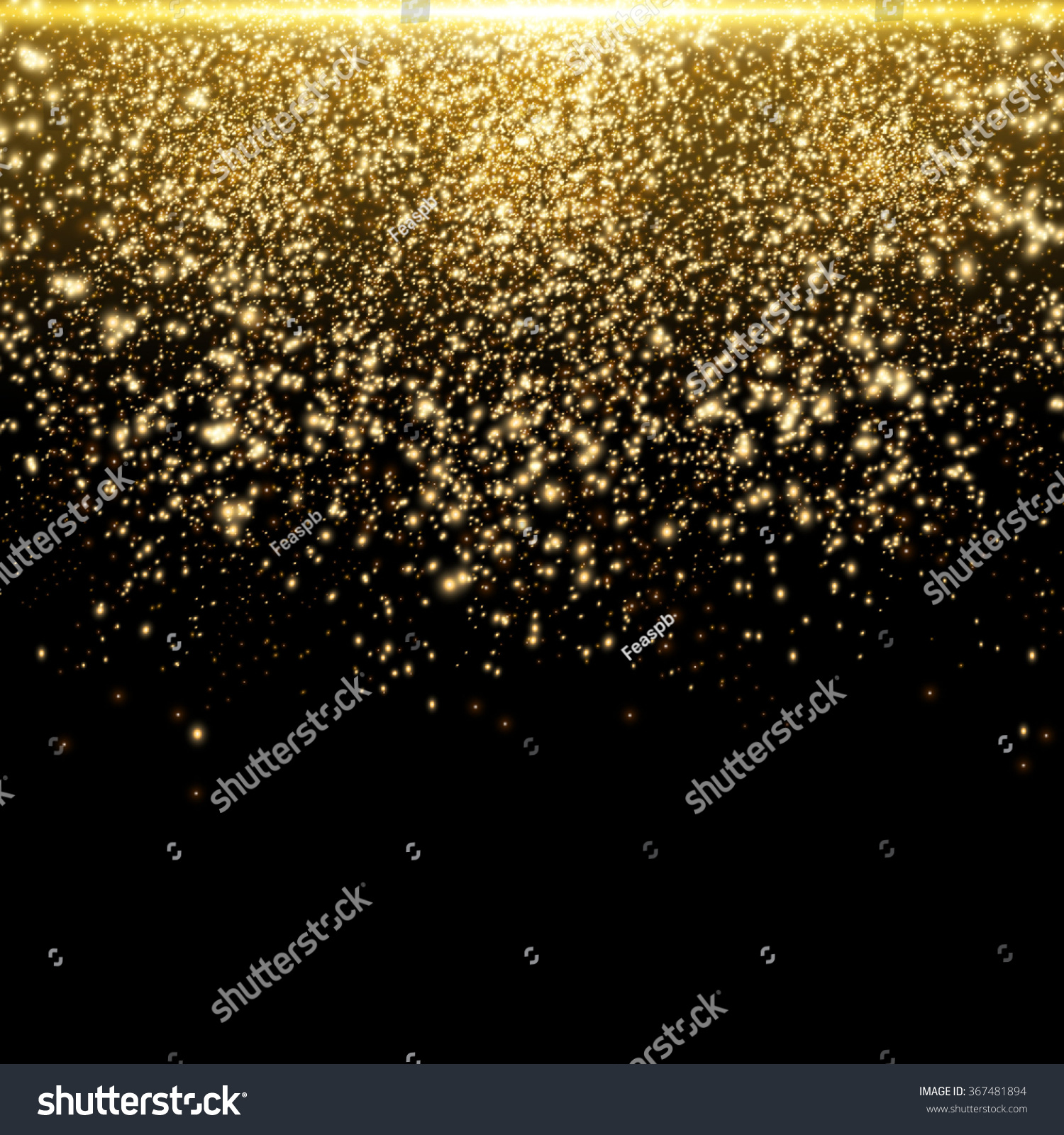 Gold Glitter Dust Texture.Gold Particles. Luxury Design. Vector ...