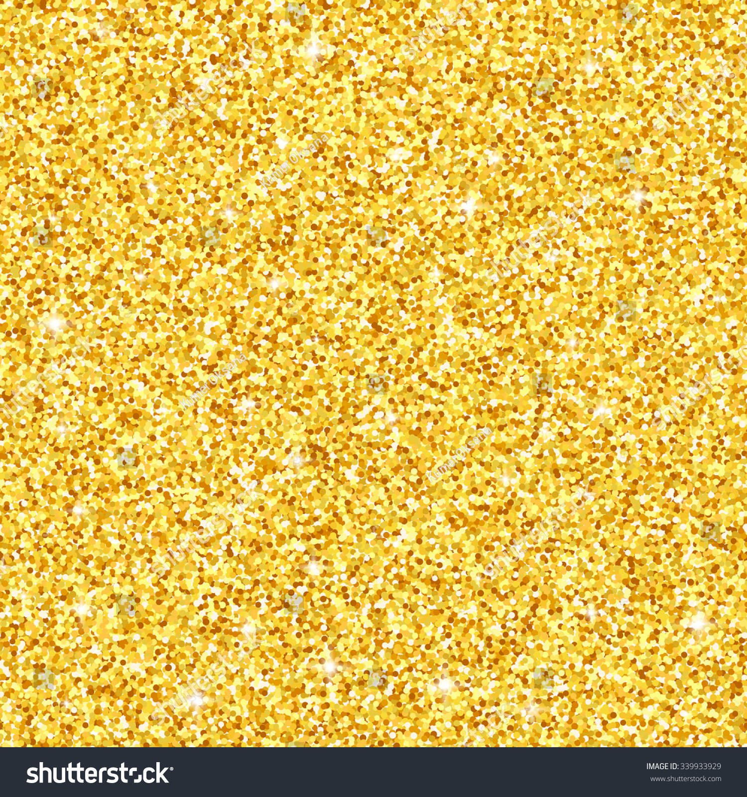 Gold Glitter Seamless Pattern Vector Texture Stock Vektor 339933929