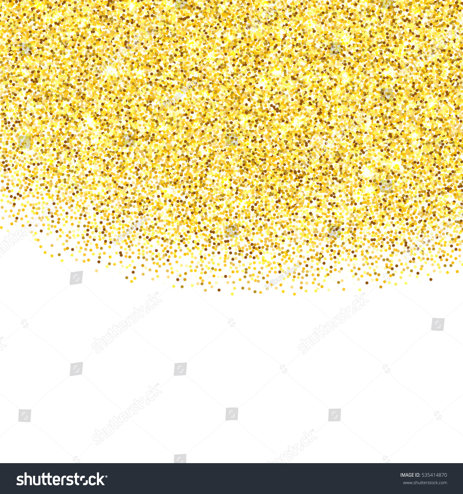 Gold Glitter Texture Border Over White Stock Vector (Royalty Free ...