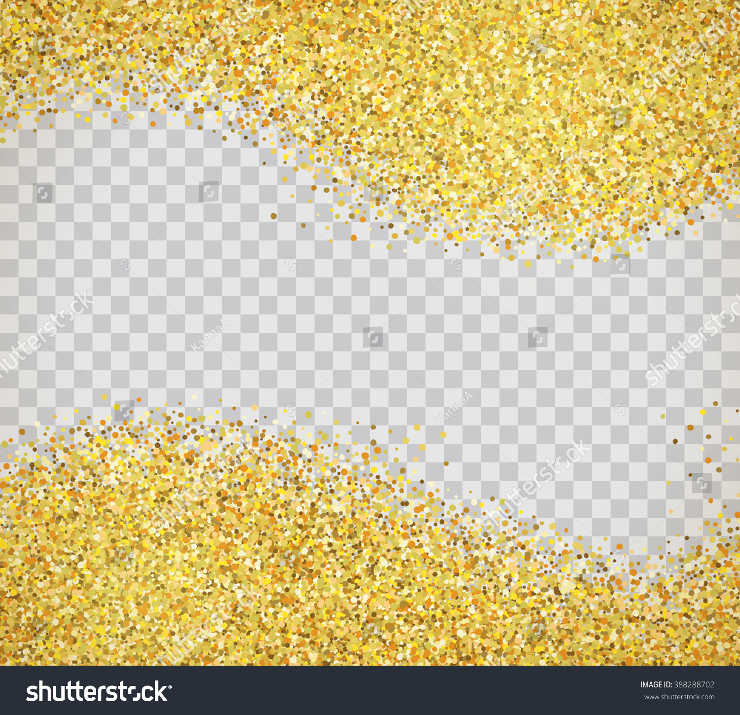 Gold Glitter Texture Isolated On Transparent Background. Vector ...