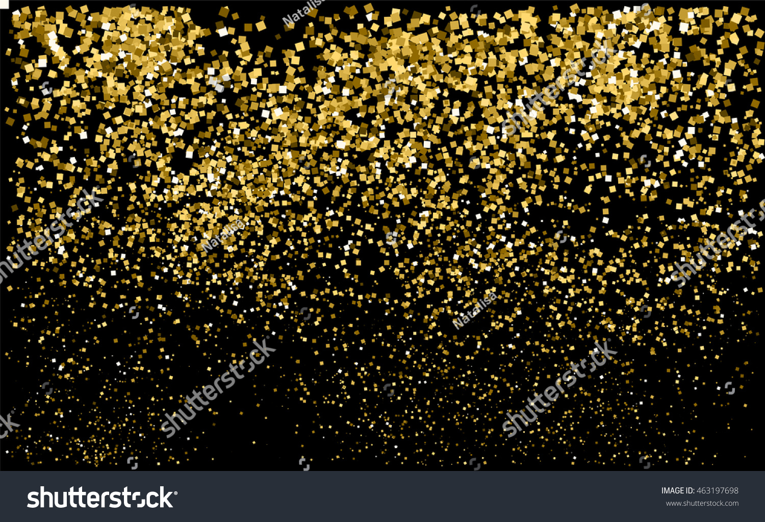 Gold Glitter Texture On Black Background Stock Vector 463197698 ...