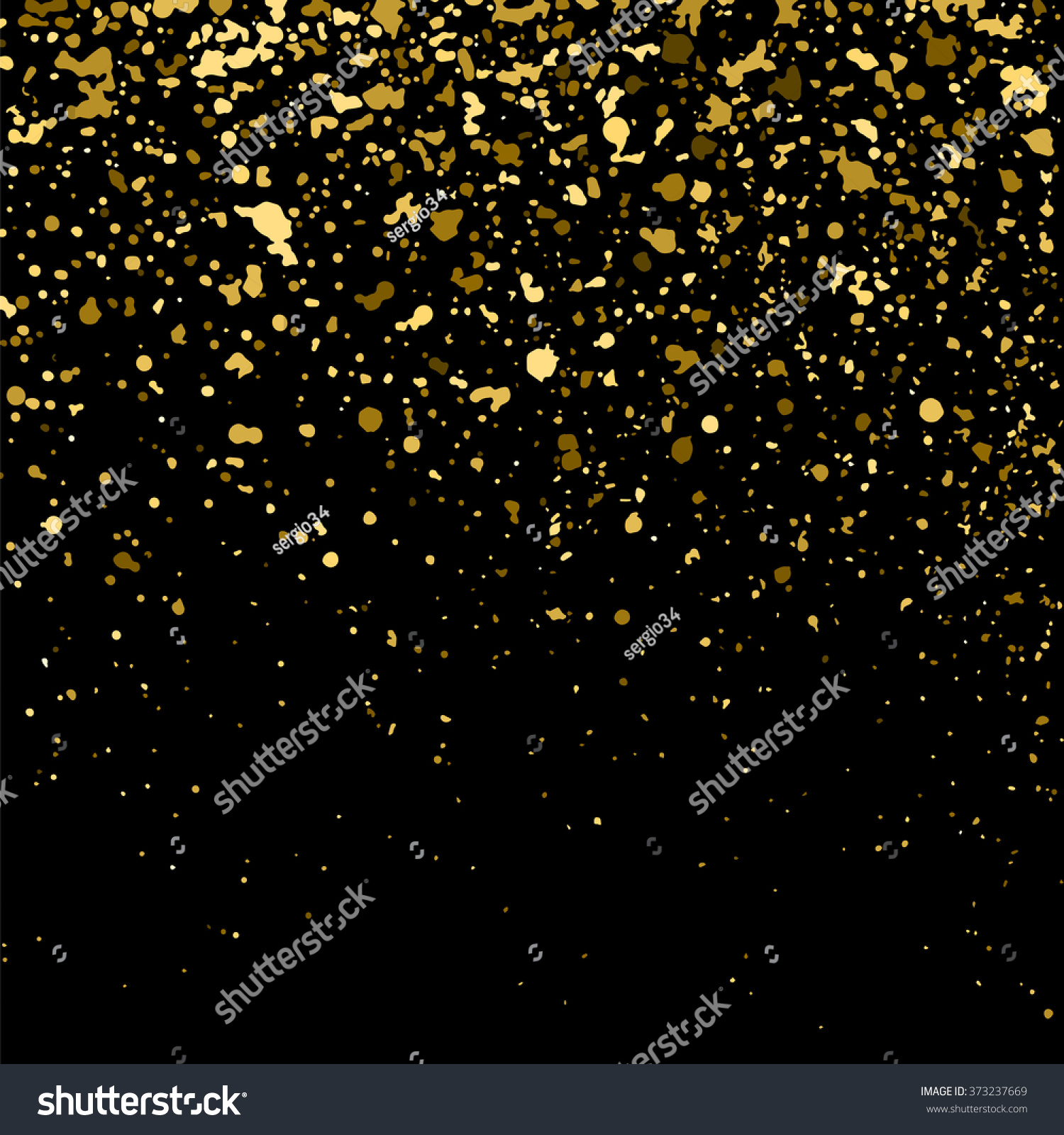 Gold Glitter Texture On Black Background Stock Vector (Royalty Free