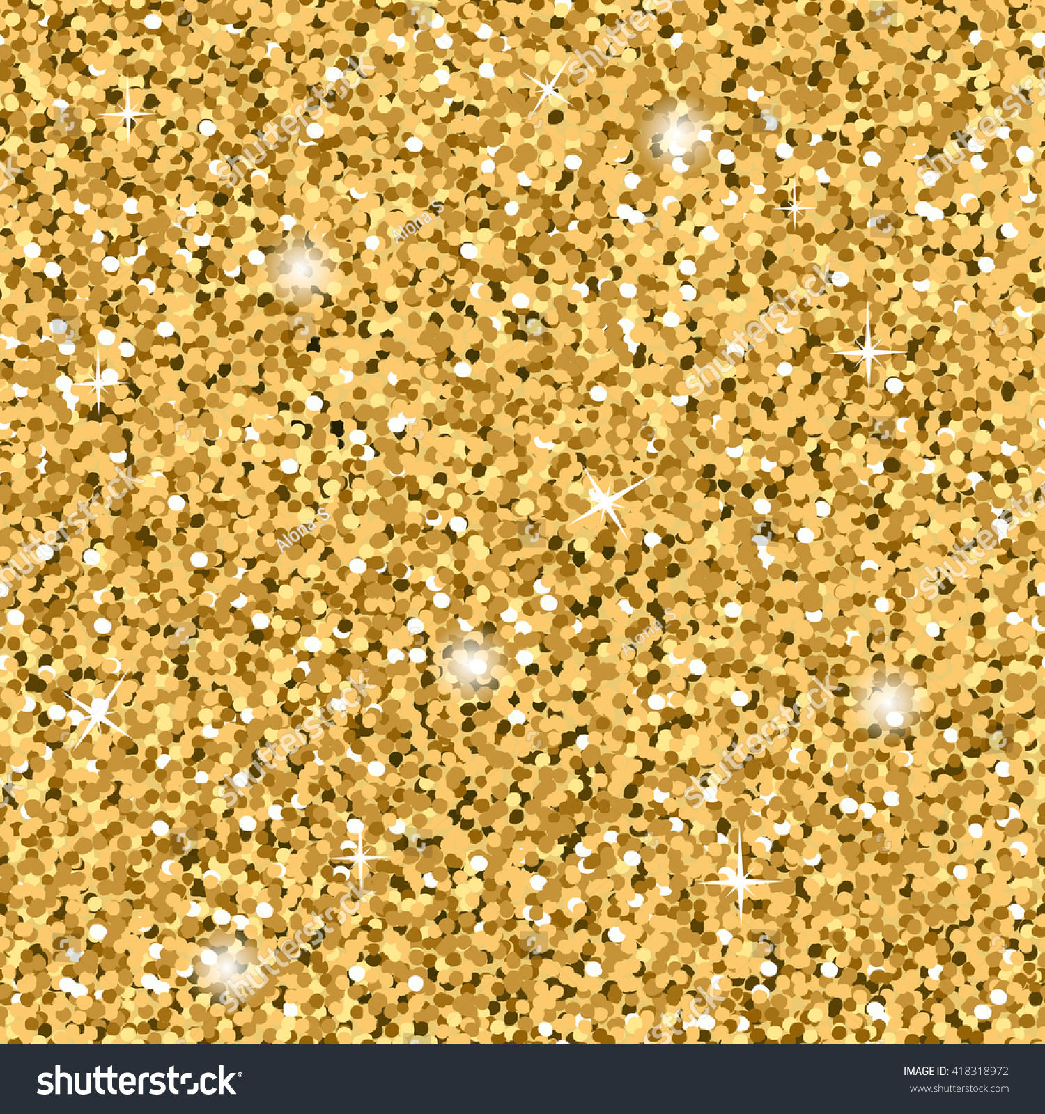 Gold Glitter Texture Seamless Sequins Pattern Stock Vector 418318972 ...