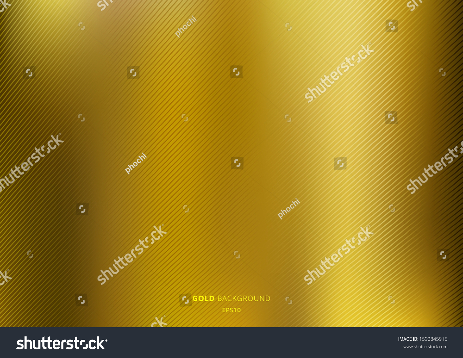 Gold Gradient Metal Background Brushed Metallic Stock Vector (royalty 