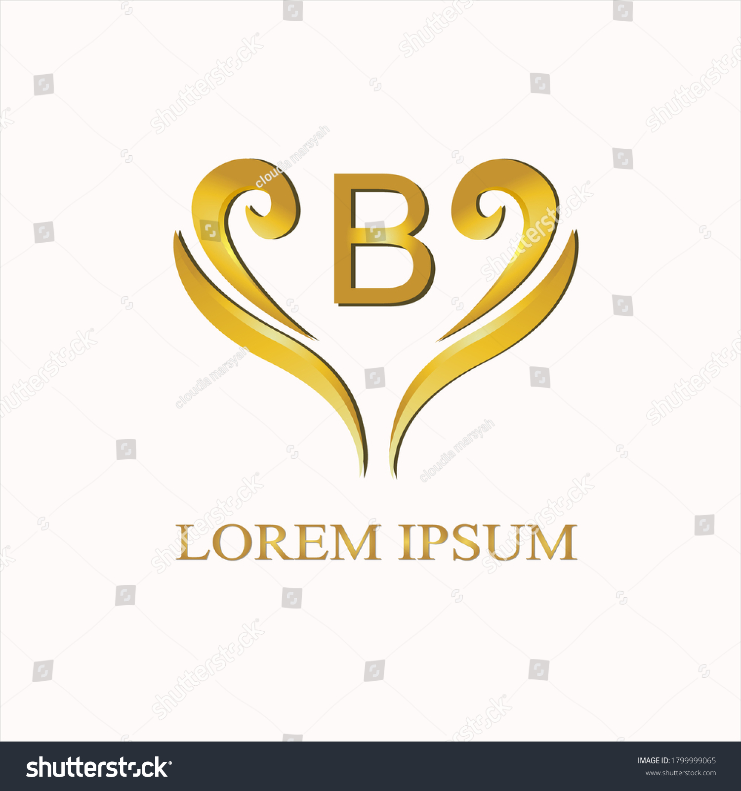 Gold Letter Design Vector Golden Luxury Stock Vector (Royalty Free ...