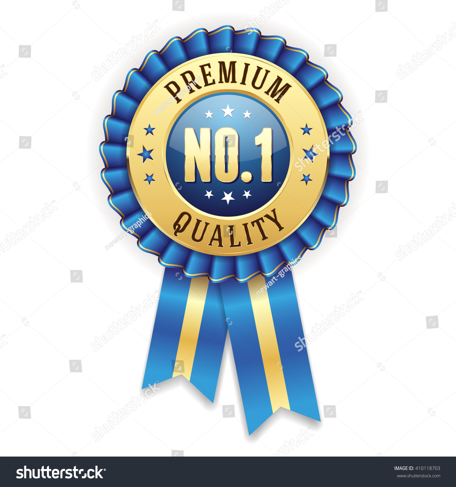 Gold No 1 Premium Quality Badge Stock Vector Royalty Free 410118703