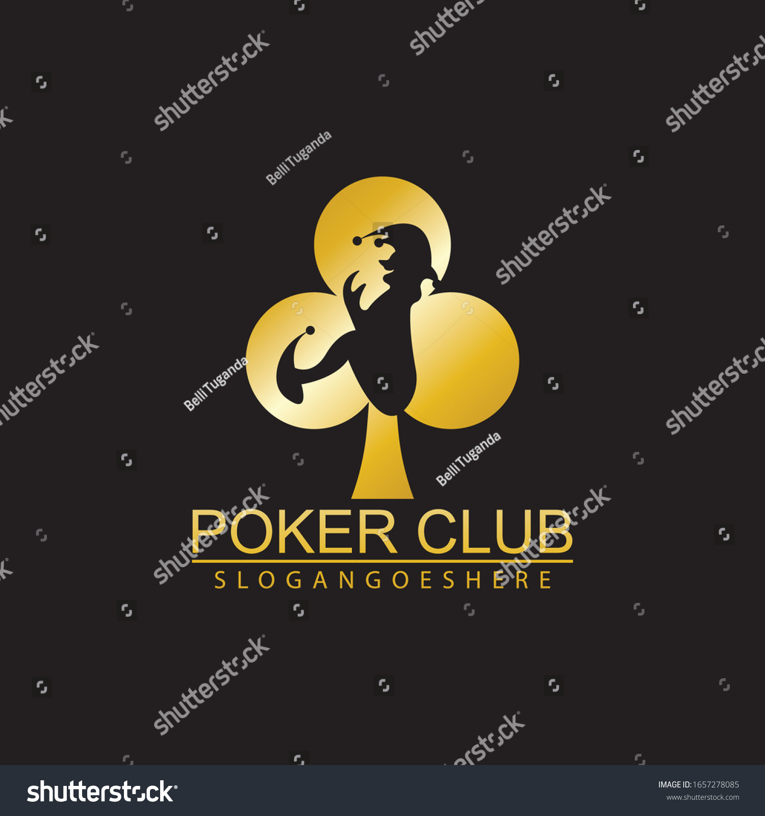 Gold Poker Logo Vector Elegant Style Stock Vector (Royalty Free ...