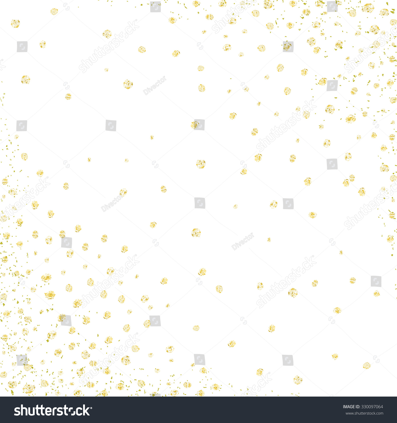 Gold Polka Dots Design Template Vector Stock Vector (Royalty Free