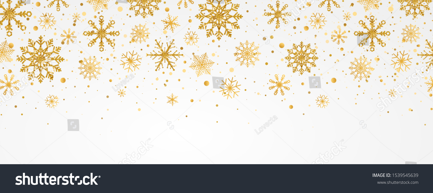 Gold snowflake border Images, Stock Photos & Vectors | Shutterstock