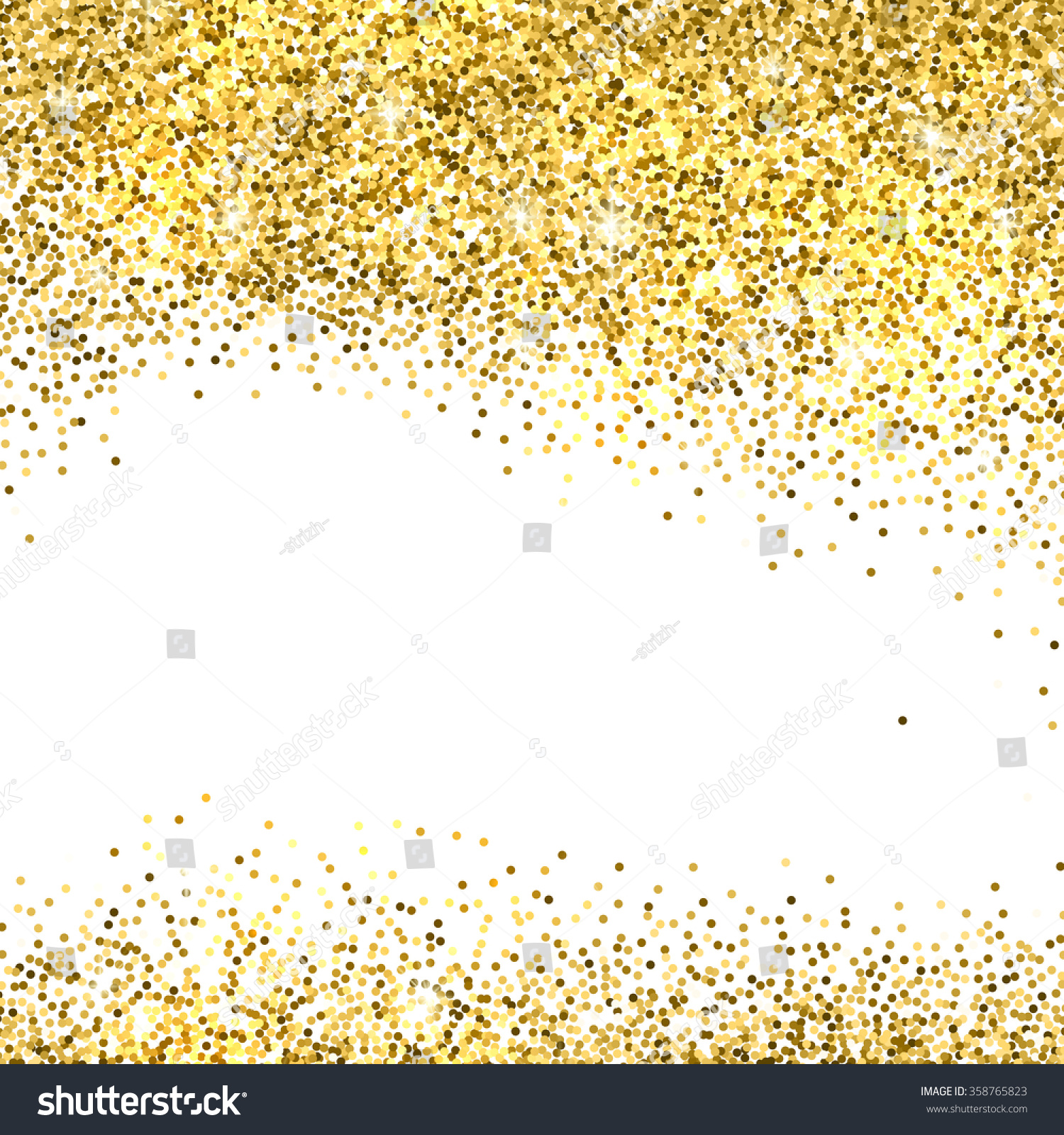 Gold Sparkles On White Background Gold Stock Vector 358765823 ...