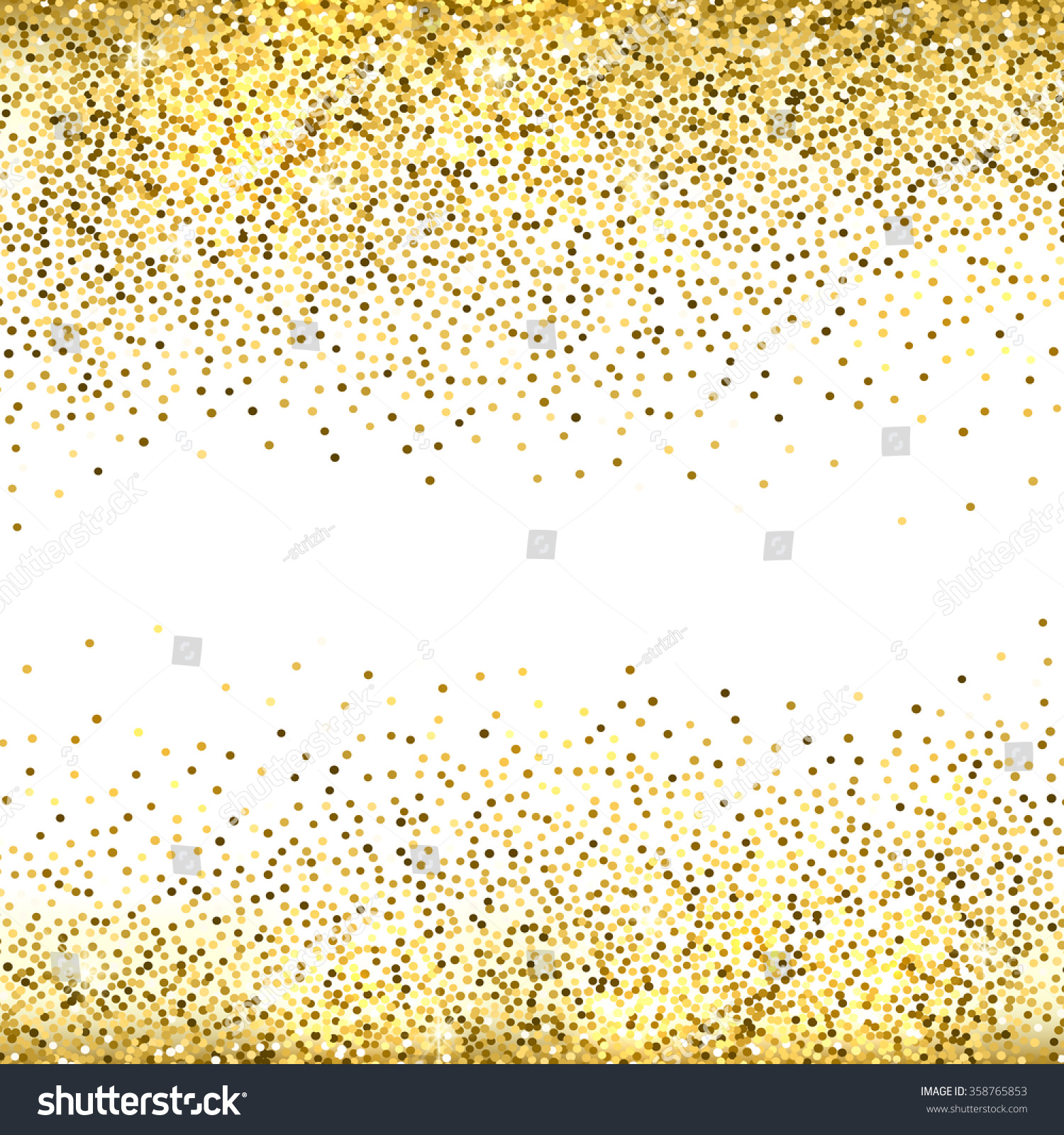 Gold Sparkles On White Background Gold Stock Vector 358765853