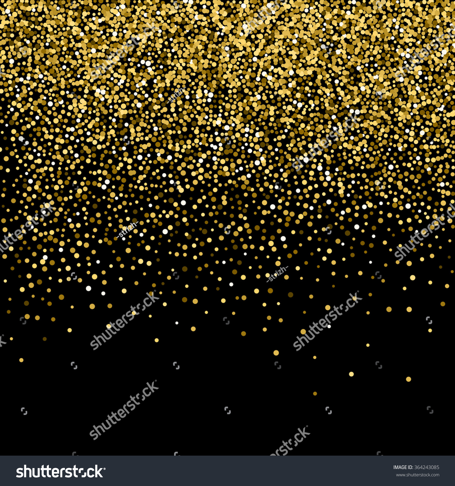 Gold Sparkles On White Background Gold Stock Vector 364243085 ...