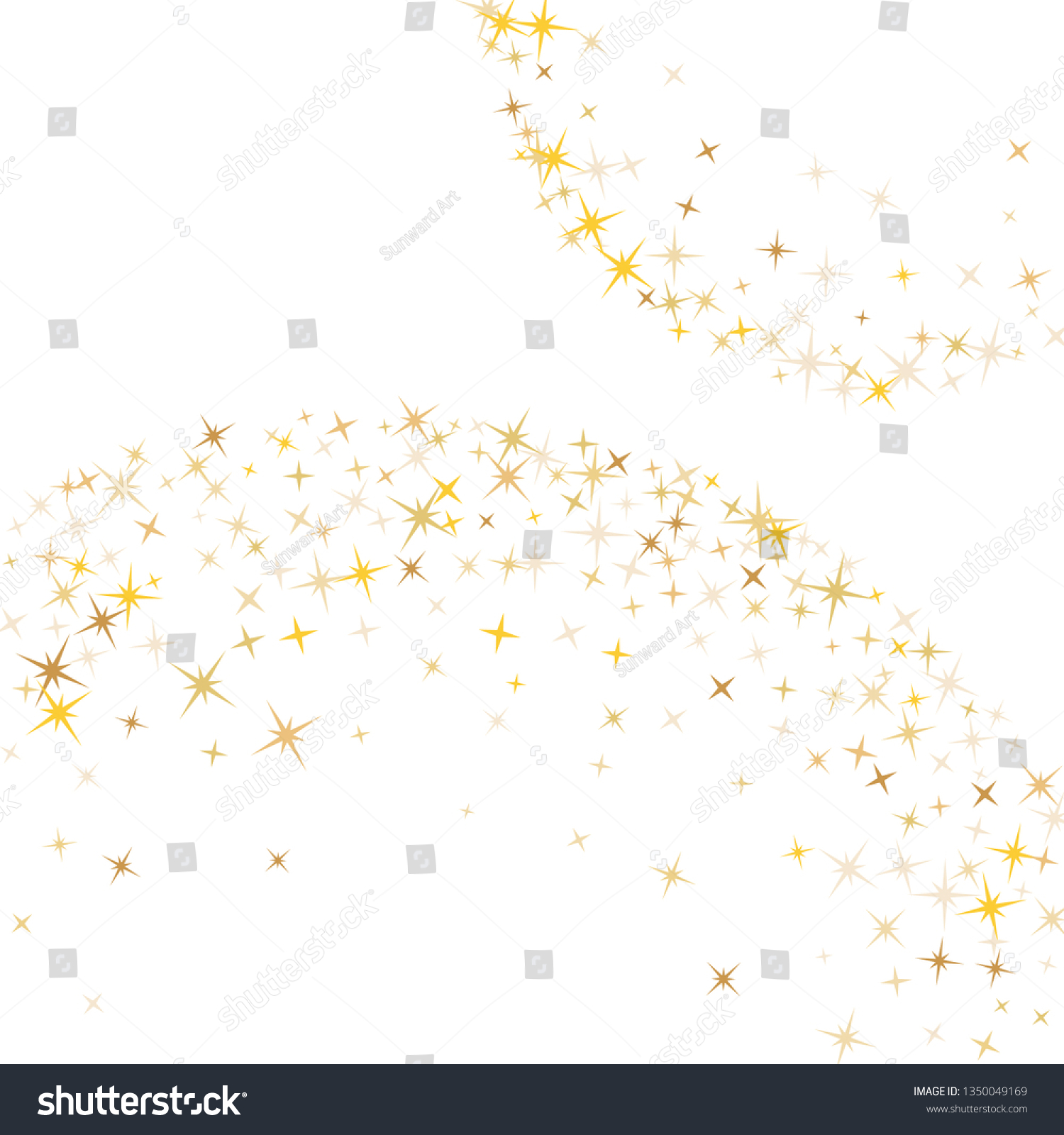 Gold Star Dust Sparkle Vector On Stock Vector (Royalty Free) 1350049169