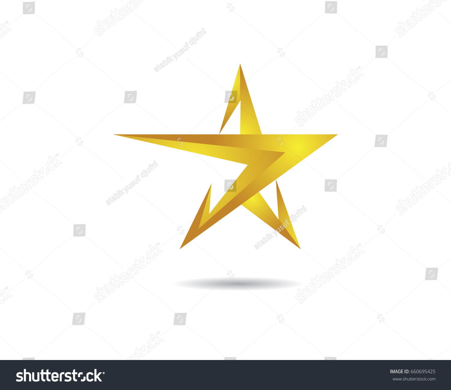 Gold Star Logo Stock Vector 660695425 - Shutterstock