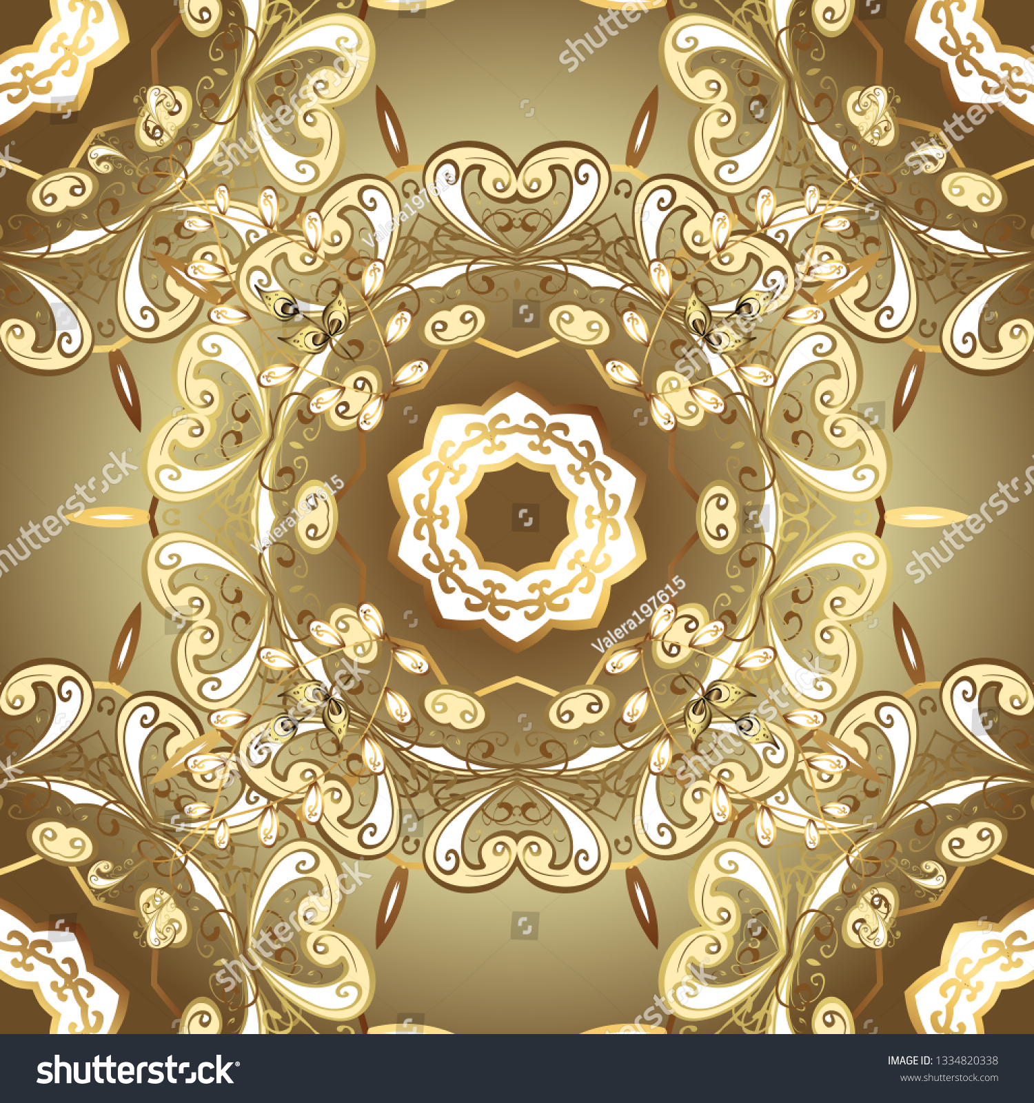 Gold Wallpaper On Texture Background Golden Stock Vector Royalty