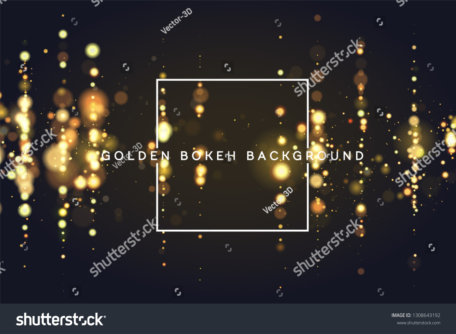 Golden Bokeh Sparkle Glitter Lights Luxury Stock Vector Royalty Free