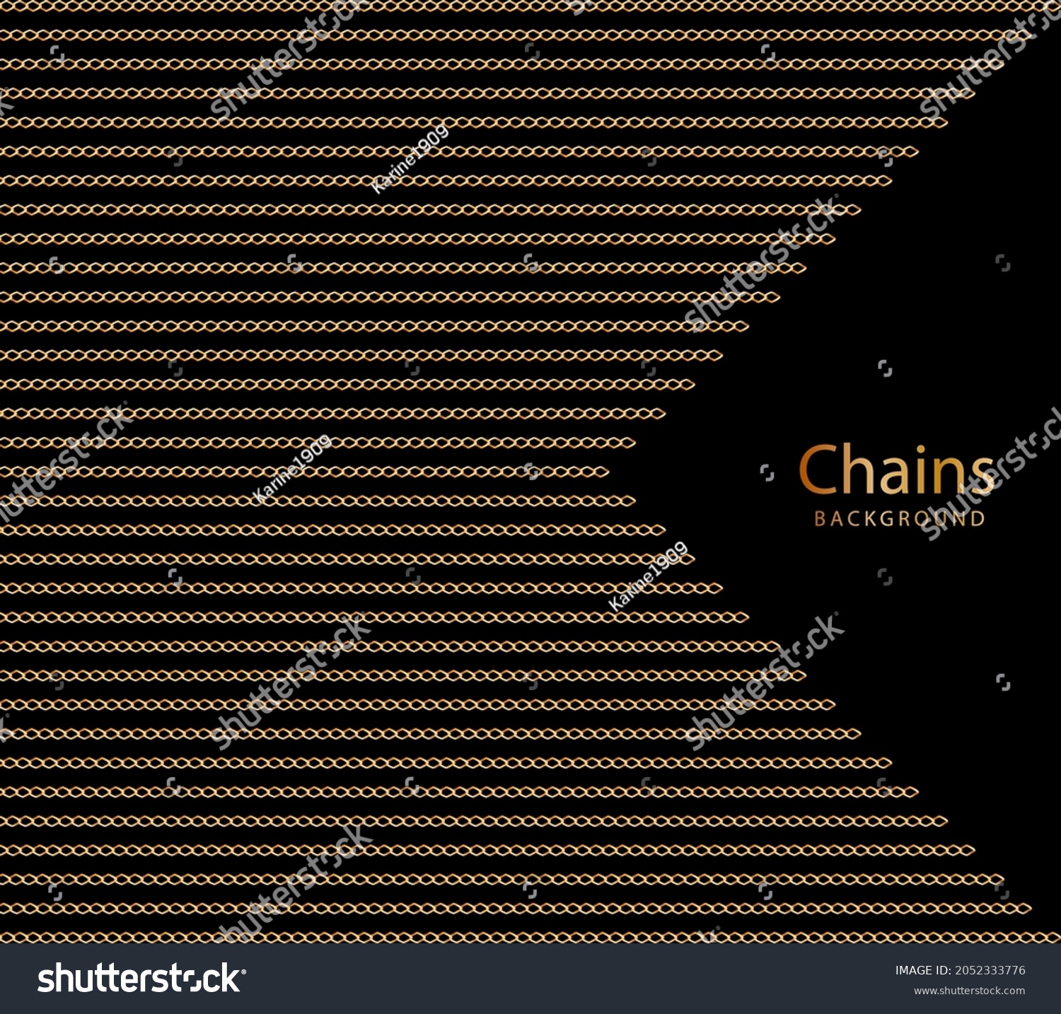 Golden Chains Background Vector Illustration Stock Vector (Royalty Free