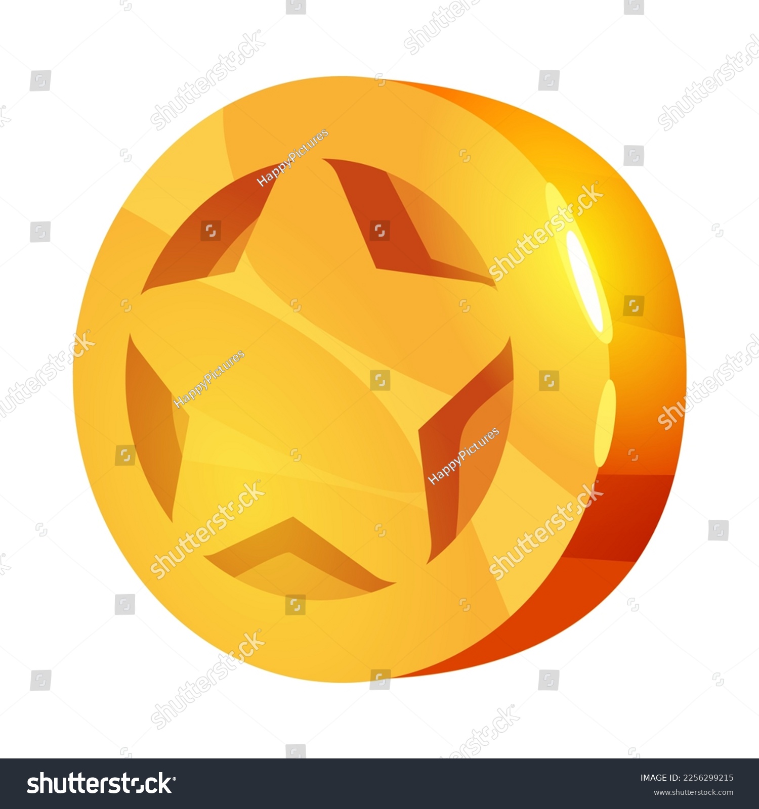 SVG of Golden Coin or Token as Game Object Vector Illustration svg