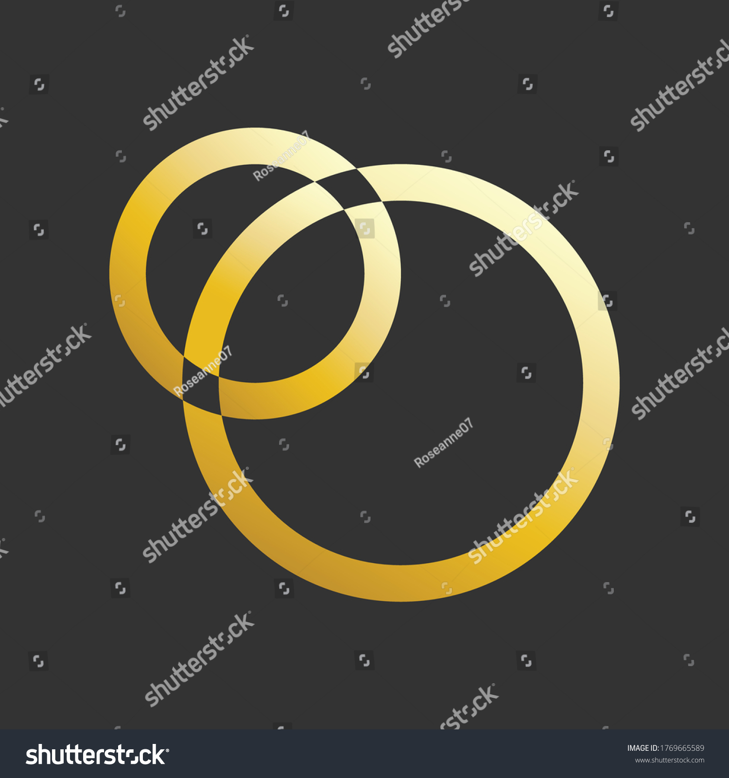 Golden Eclipse Logo Metallic Circle Icon Stock Vector (Royalty Free ...