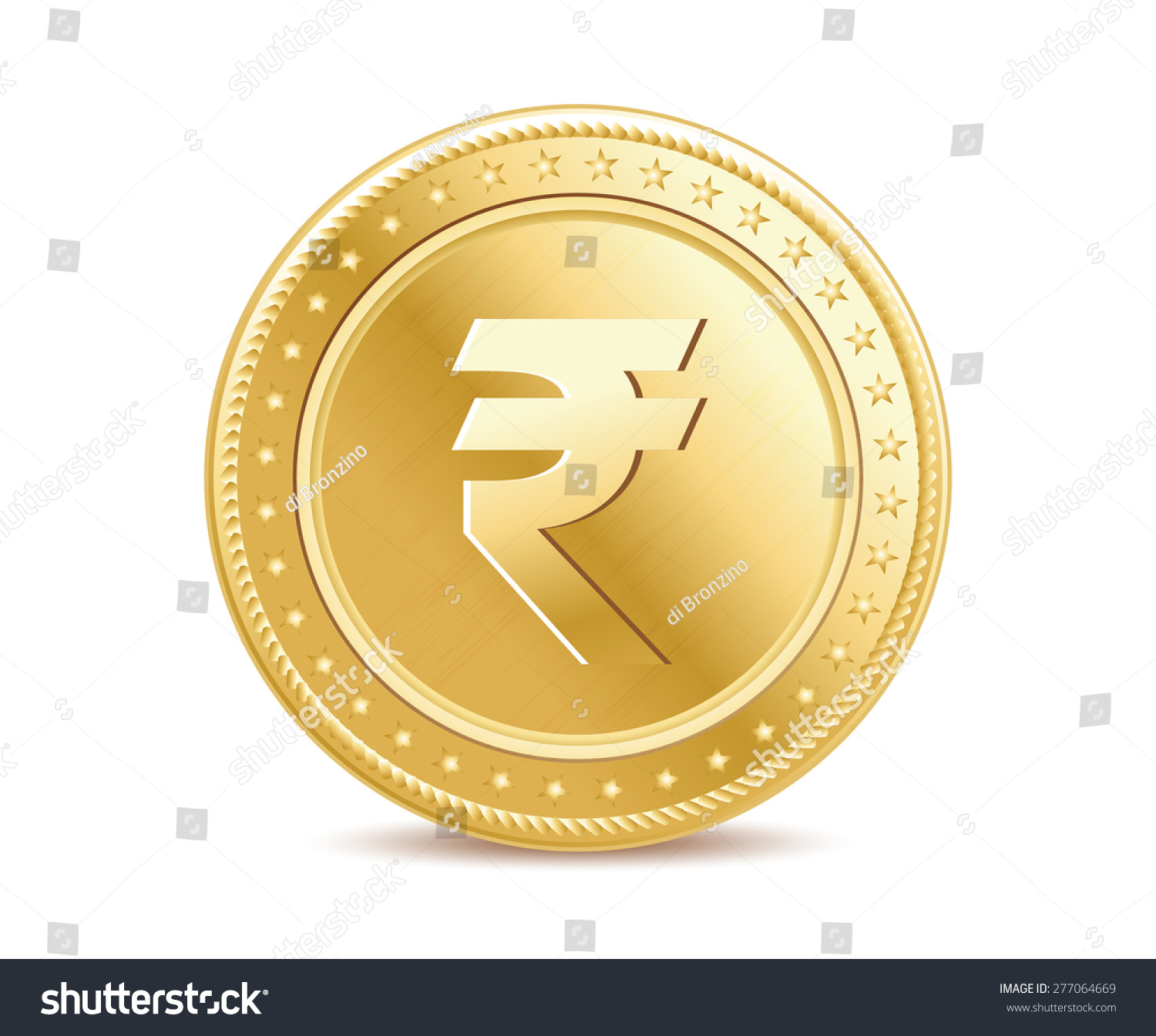 SVG of Golden finance isolated rupee coin on the white background svg
