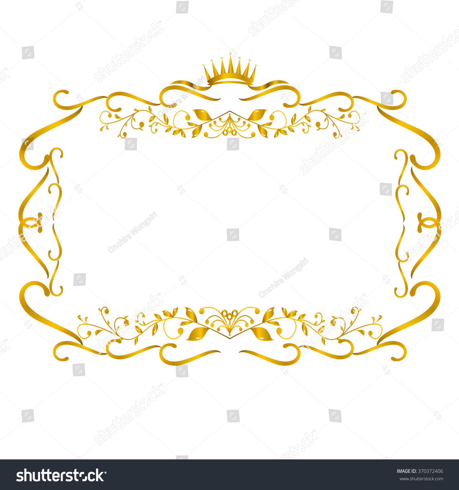 Download Golden Frame Border Crown Vector Illustration Stock Vector ...