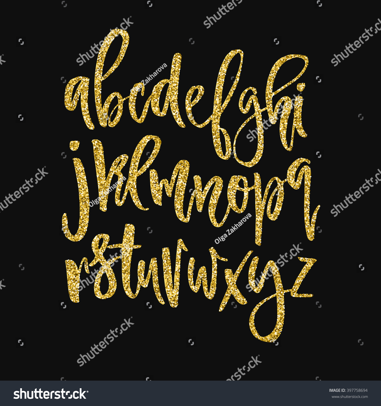 alphabet glitter vector Alphabet Unique Glitter Stock Vector Vector Glowing Golden