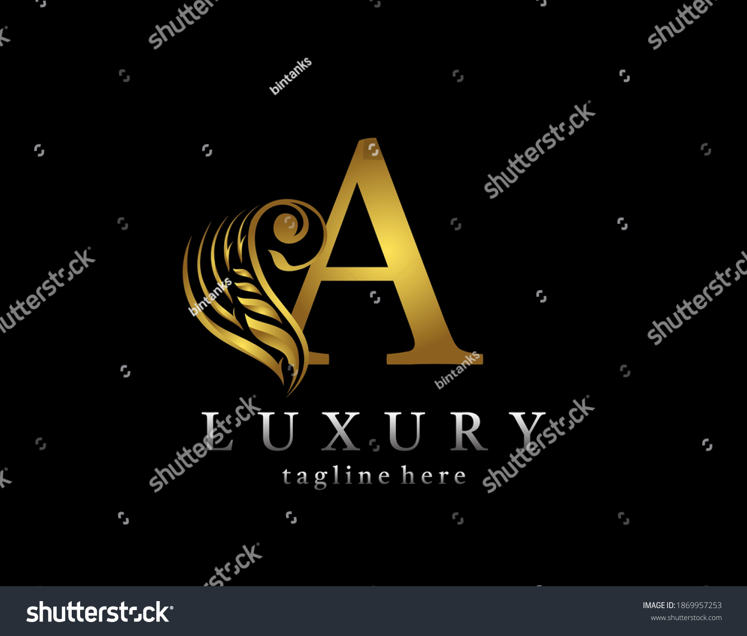 Golden Initial Letter Luxury Beauty Flourishes Stock Vector Royalty Free Shutterstock