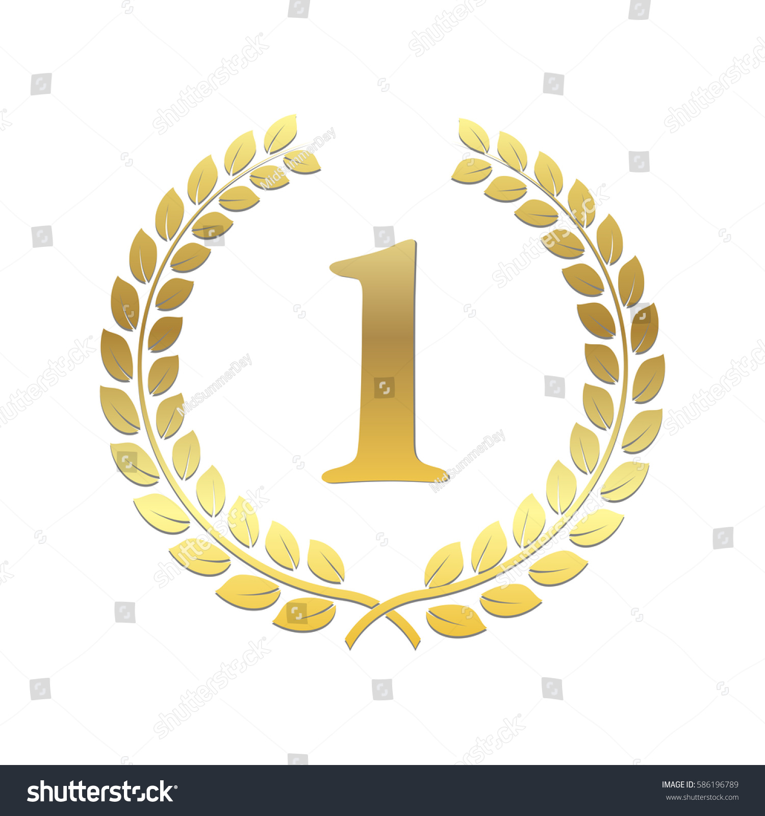 Golden Laurel Wreath Award Winners Honoring Stock Vector (Royalty Free ...