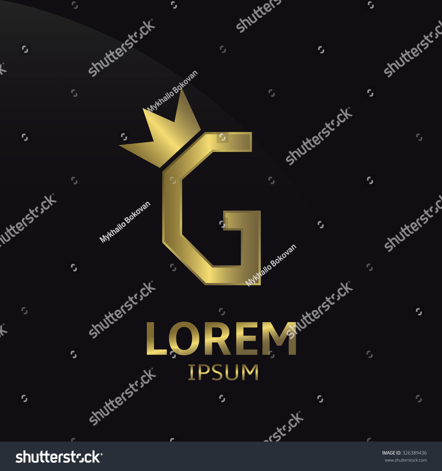 Golden Letter G Logo Crown Luxury Stock Vector 326389436 - Shutterstock