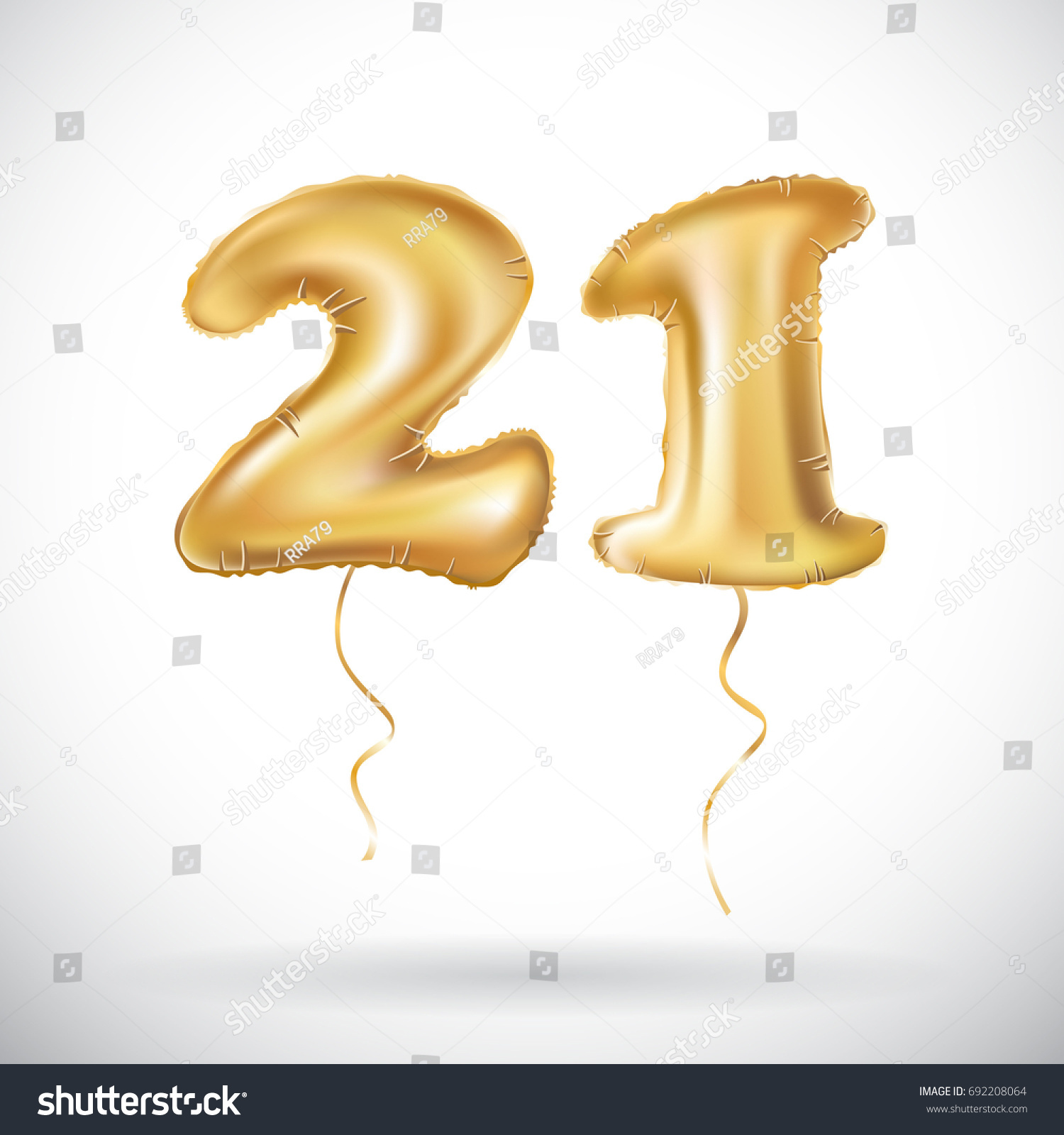 SVG of Golden number twenty one metallic balloon. Party decoration golden balloons. Anniversary sign for happy holiday, celebration, birthday, carnival, new year. 21 Metallic design balloon. art svg