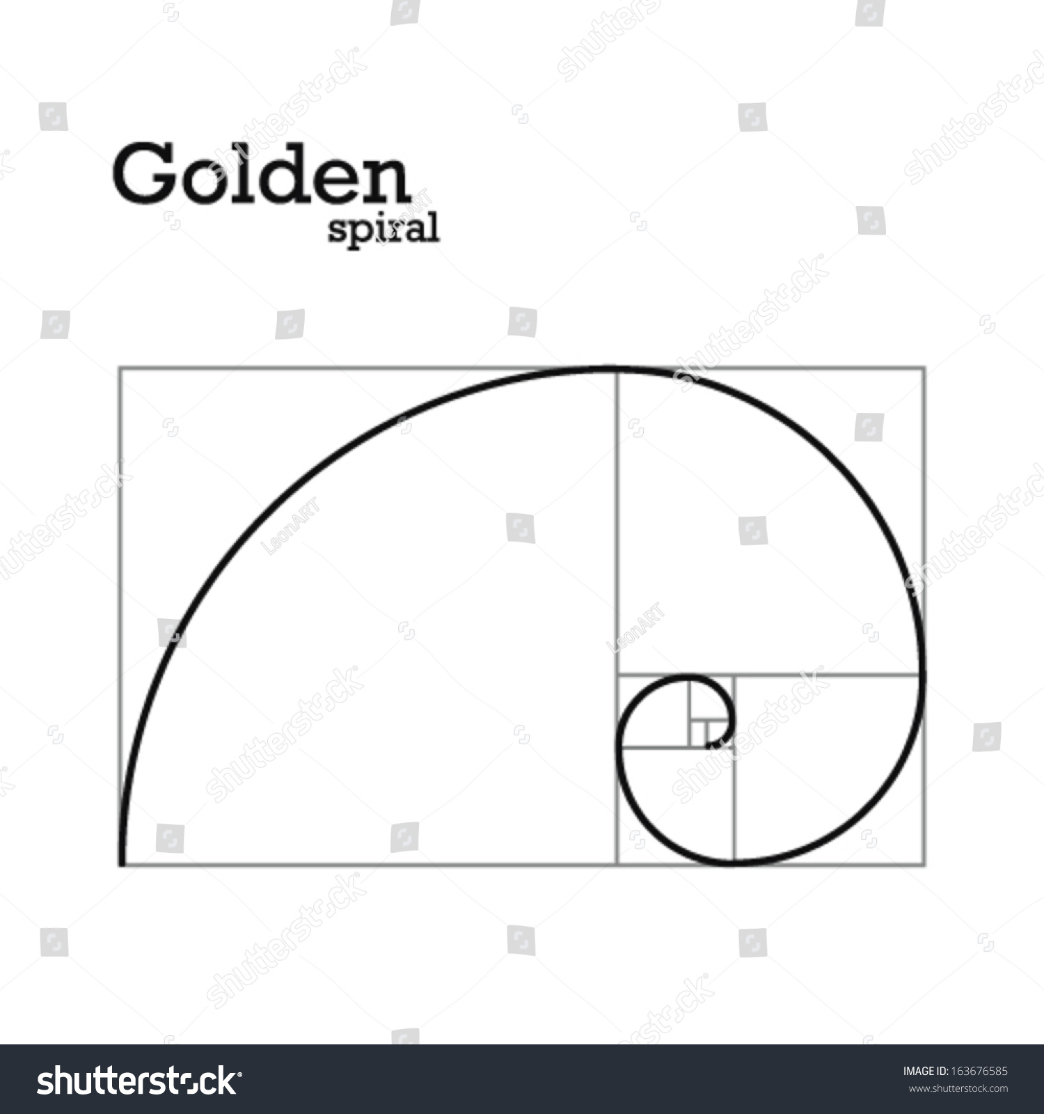 Golden Proportion Stock Vector 163676585 - Shutterstock