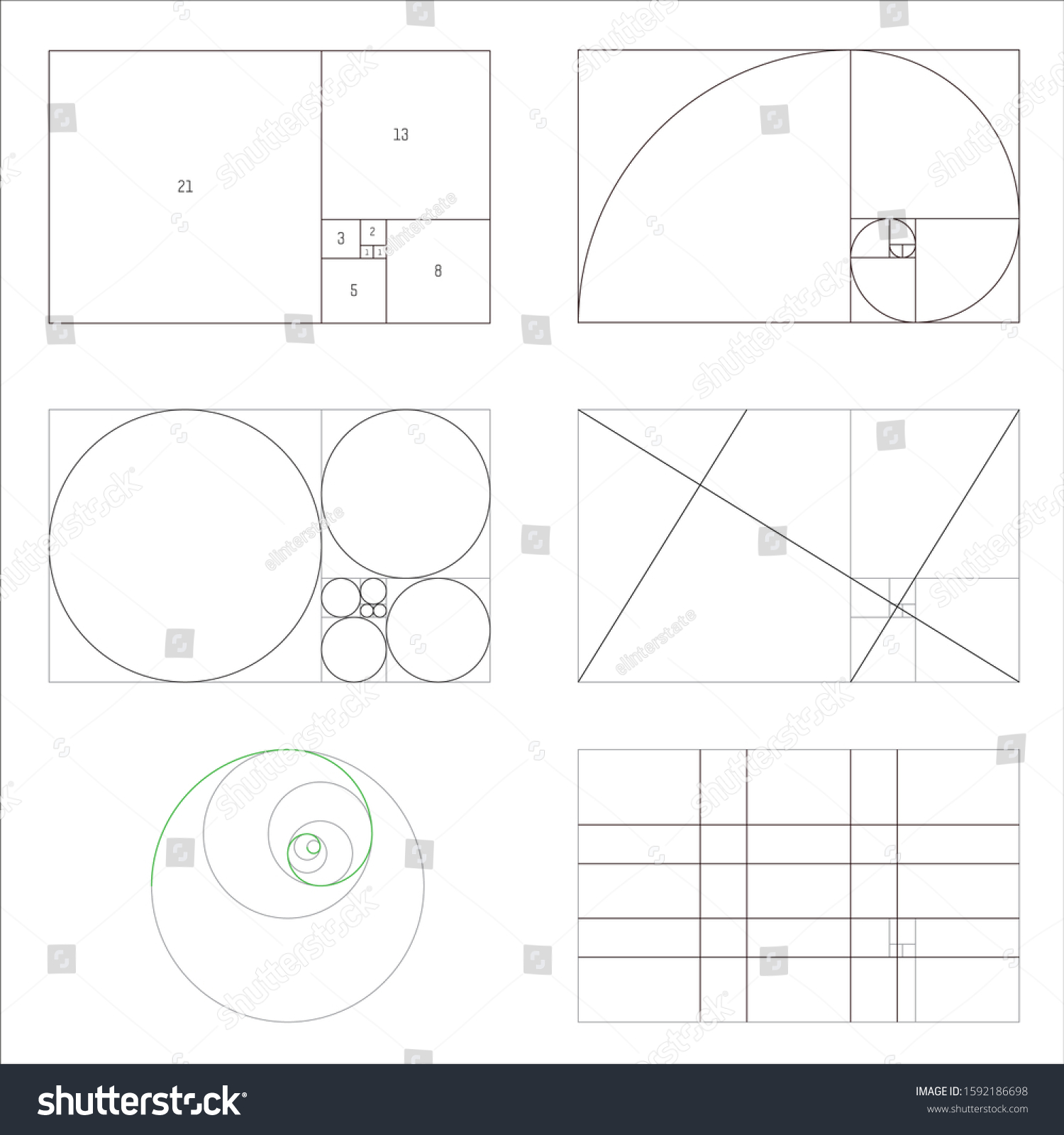 Fibonaci spiral Images, Stock Photos & Vectors | Shutterstock