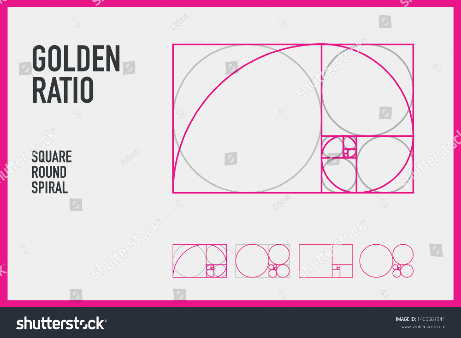 Golden Ratio Square Ratio Circle Ratio Stock Vector (Royalty Free ...