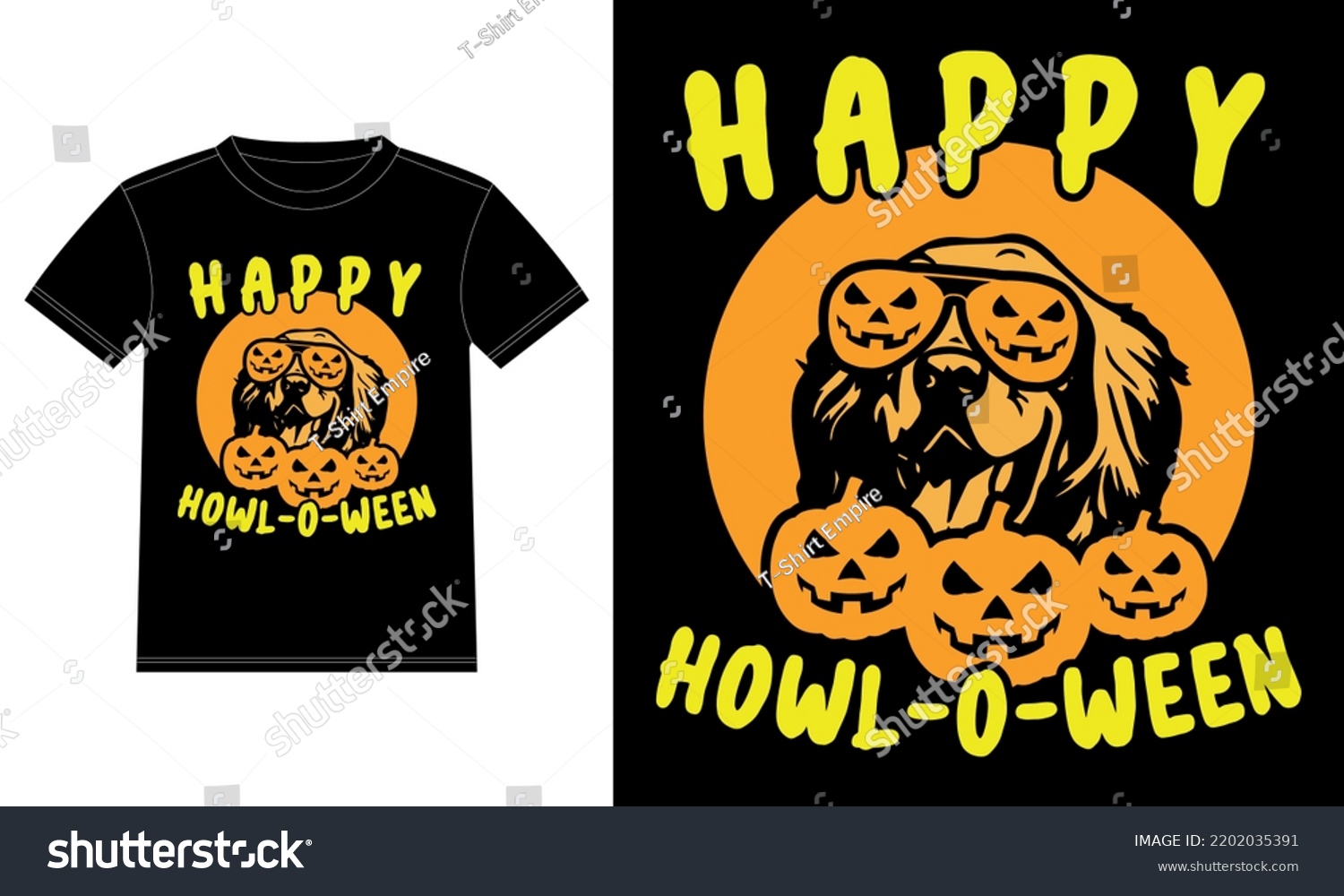 SVG of Golden Retriever Pumpkin Howl-o-ween T-Shirt  svg