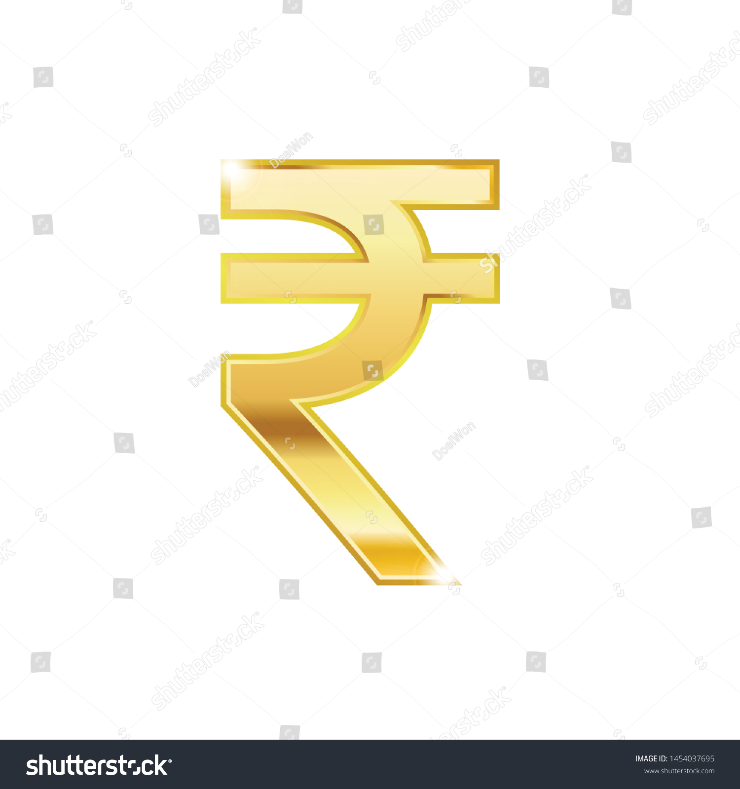 SVG of Golden Rupee symbol isolated web vector icon. Rupee trendy 3d style vector icon. Golden Rupee currency sign svg