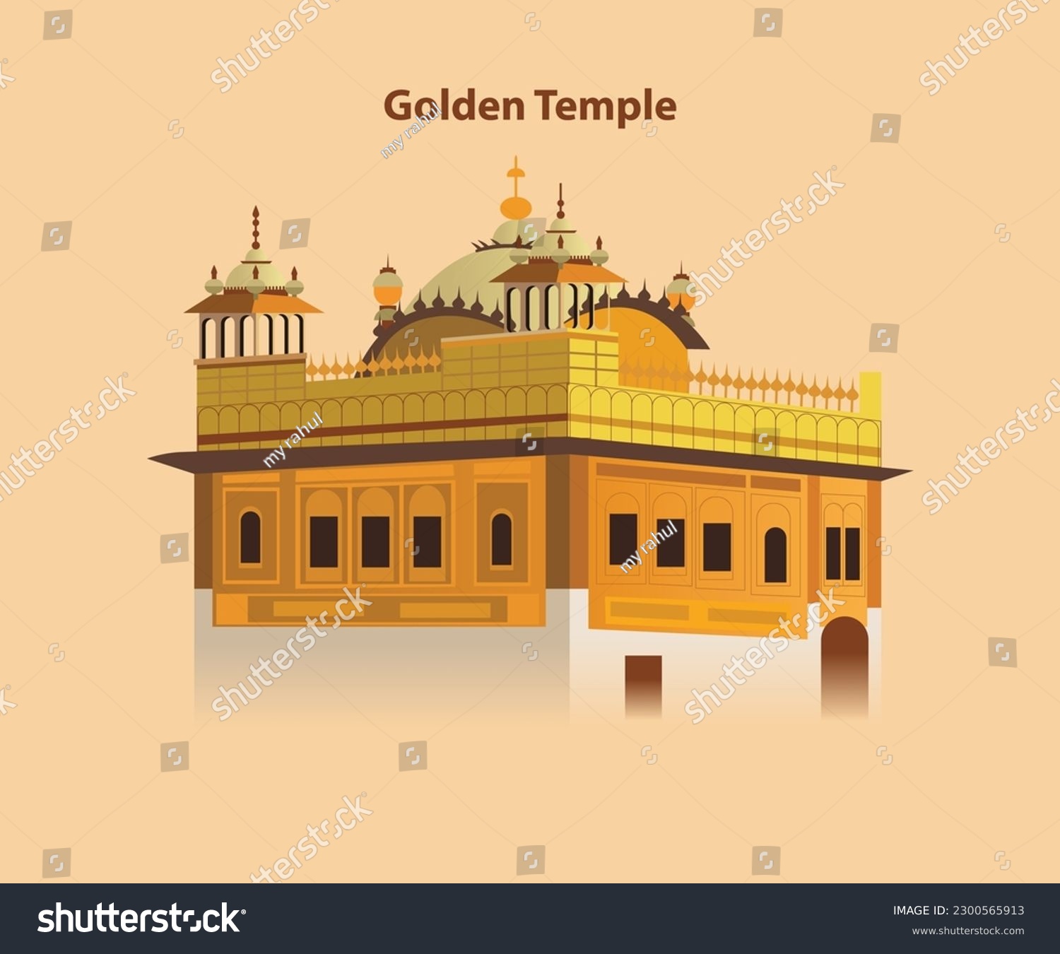 SVG of Golden Temple vector illustration Amritsar state India Punjabi svg