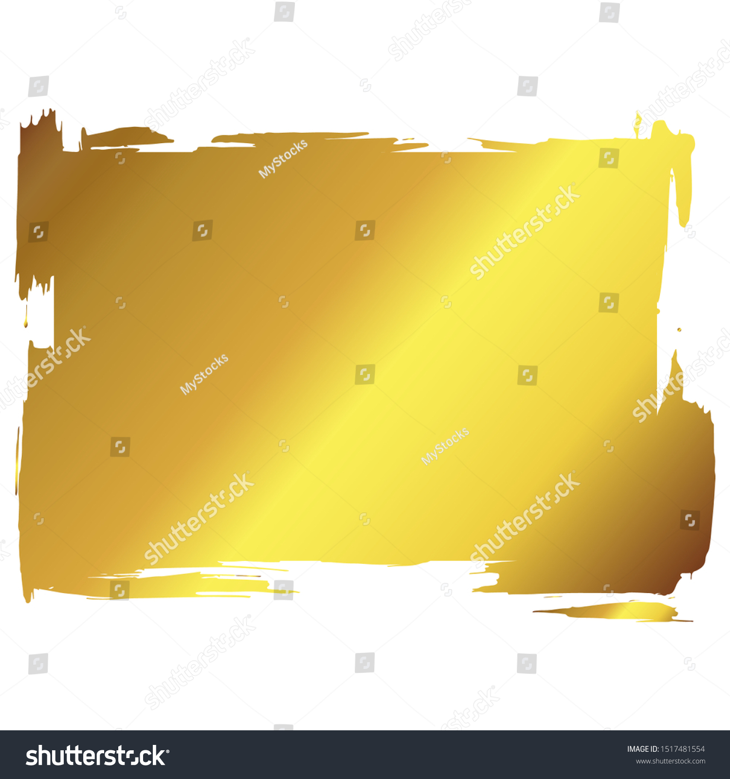 Golden Vector Art Frame Decoration Border Stock Vector (Royalty Free ...