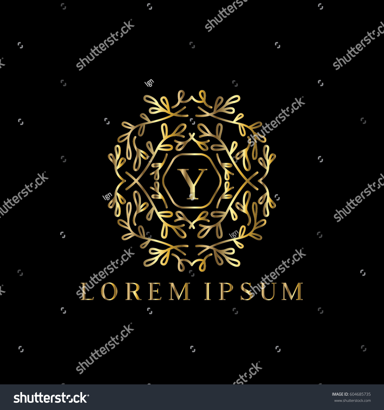 Download Golden Vector Monogram Letter Y Logo Stock Vector ...