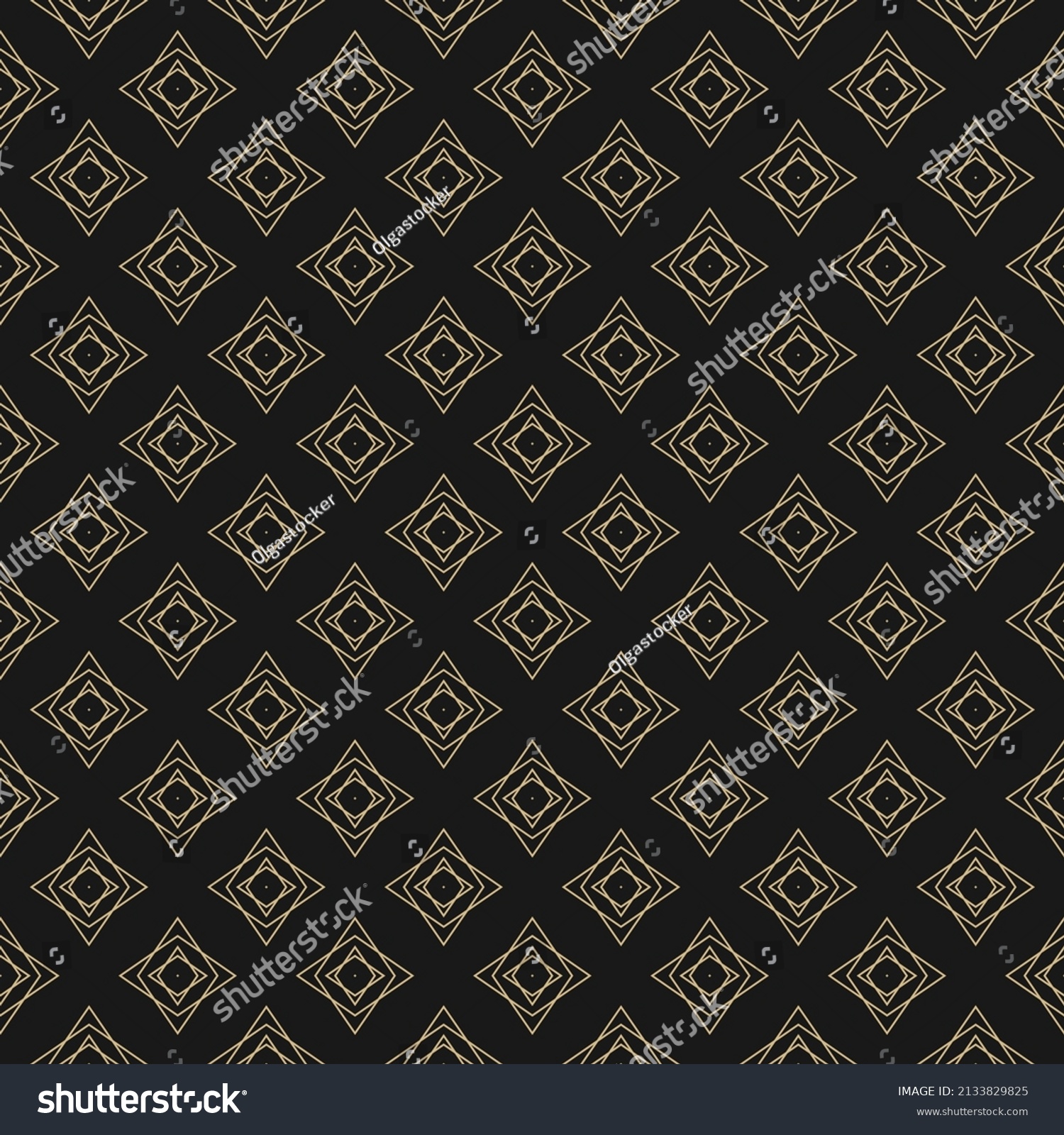Golden Vector Seamless Pattern Small Linear Stock Vector (Royalty Free ...