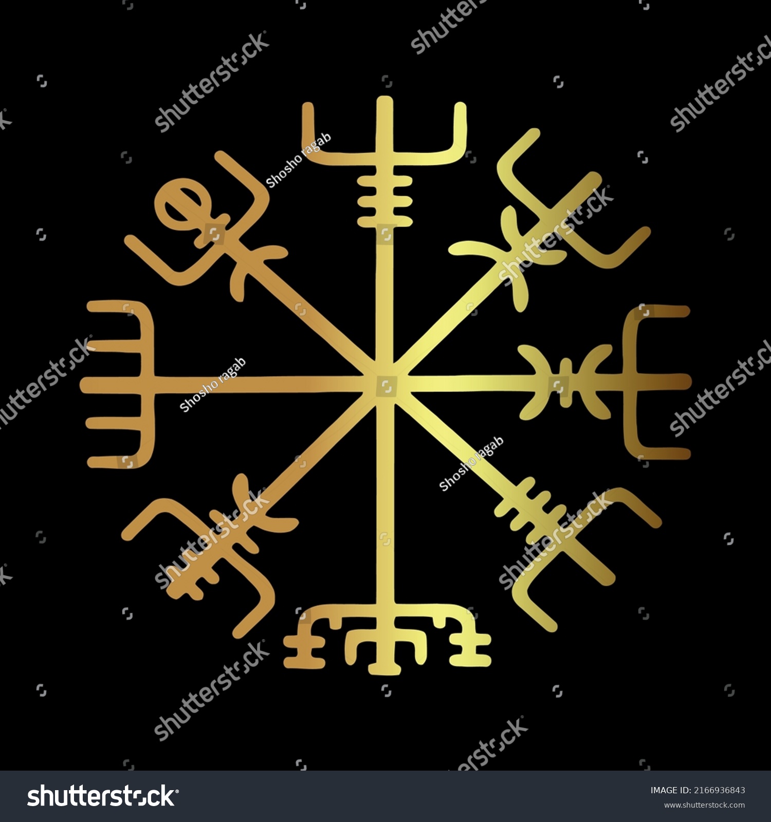 Golden Vikings Symbol 1 Eps Stock Vector (Royalty Free) 2166936843 ...