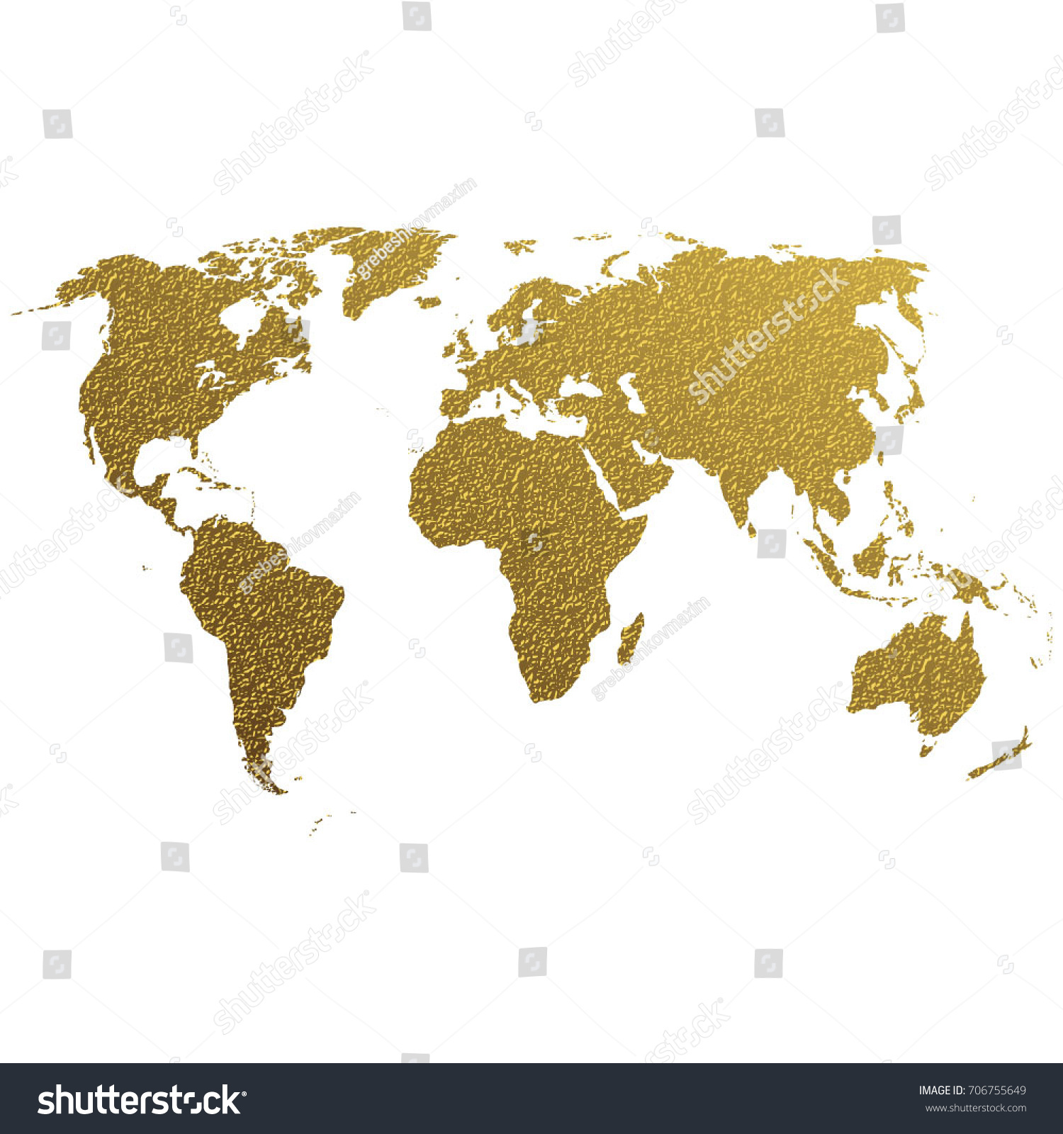 картина golden map of the world