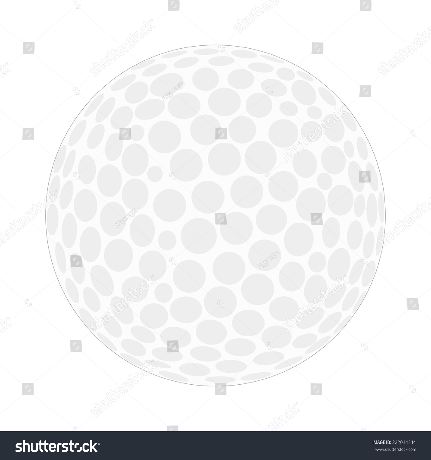 Golf Ball Stock Vector 222044344 - Shutterstock