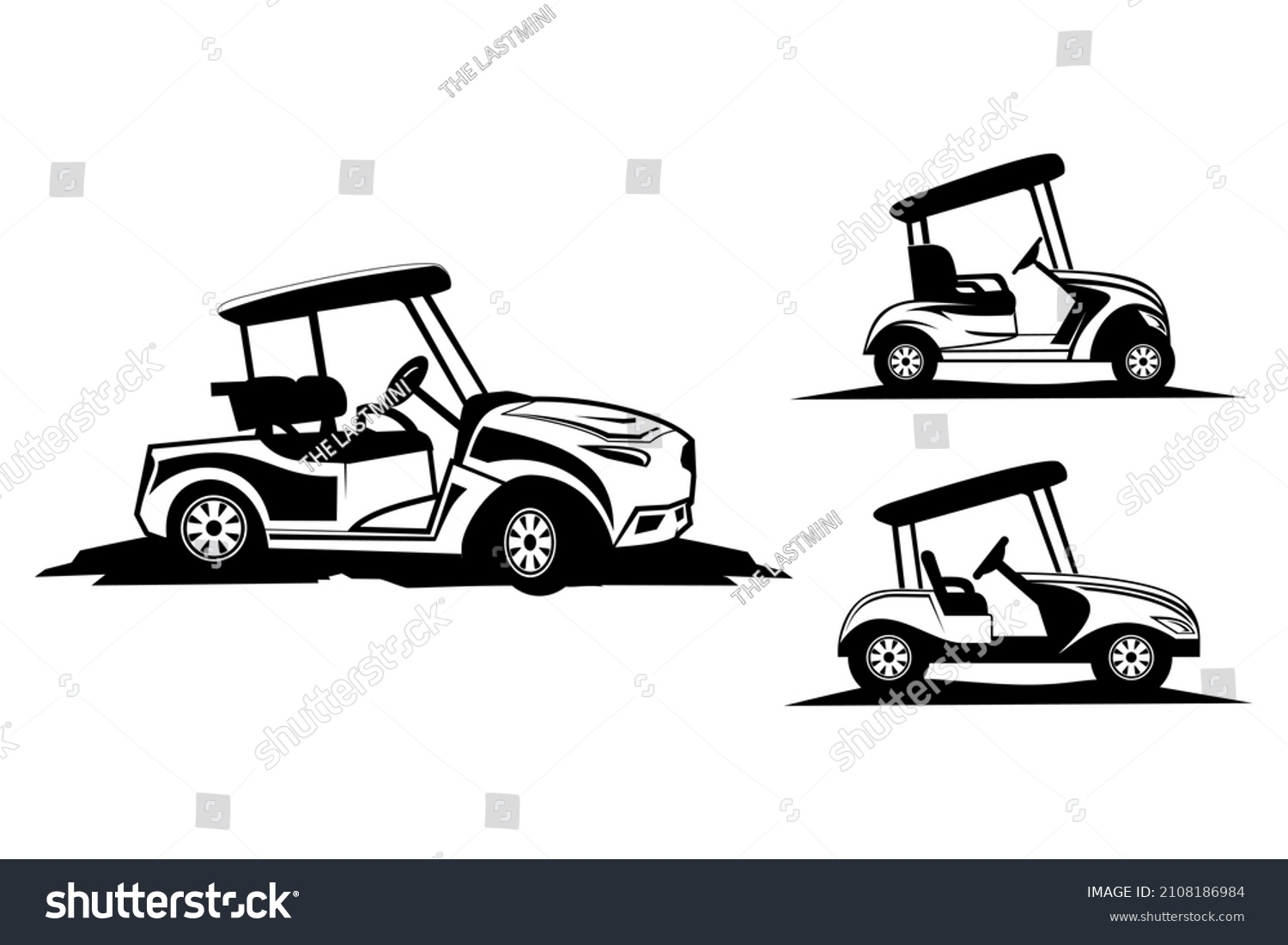 Golf Cart Logo Design Vector Stock Vector (Royalty Free) 2108186984