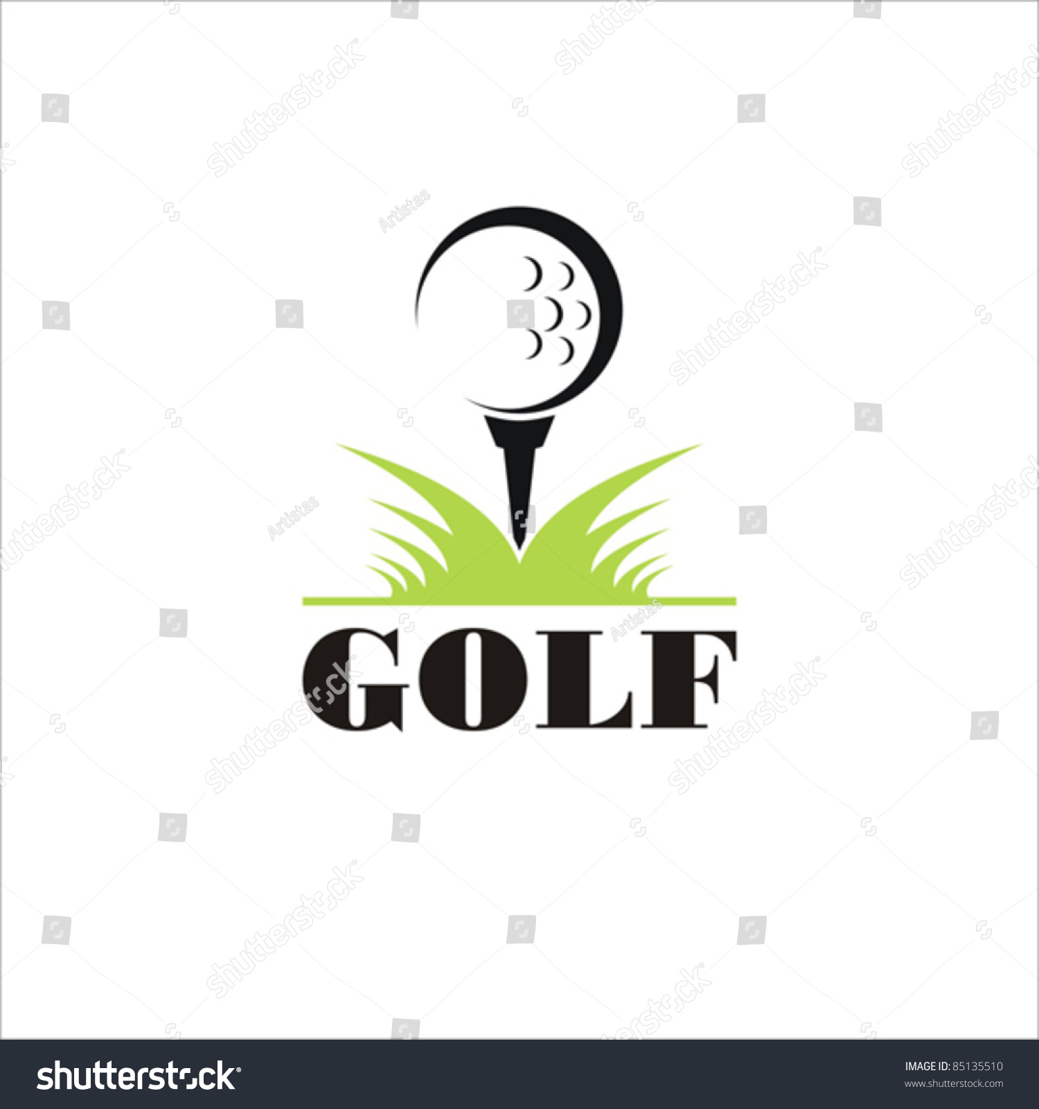 Golf Icon Vector Symbol Stock Vector (Royalty Free) 85135510