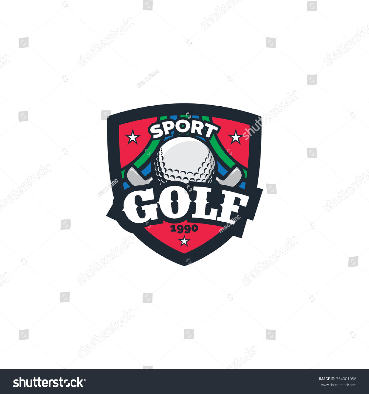 Golf Sport Logo Element Background Vector Stock Vector (Royalty Free