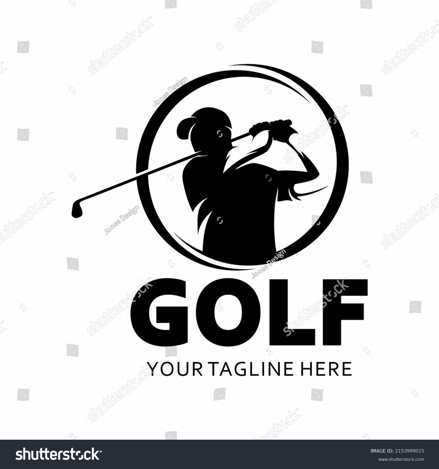Golf Sport Silhouette Vector Logo Stock Vector (Royalty Free ...
