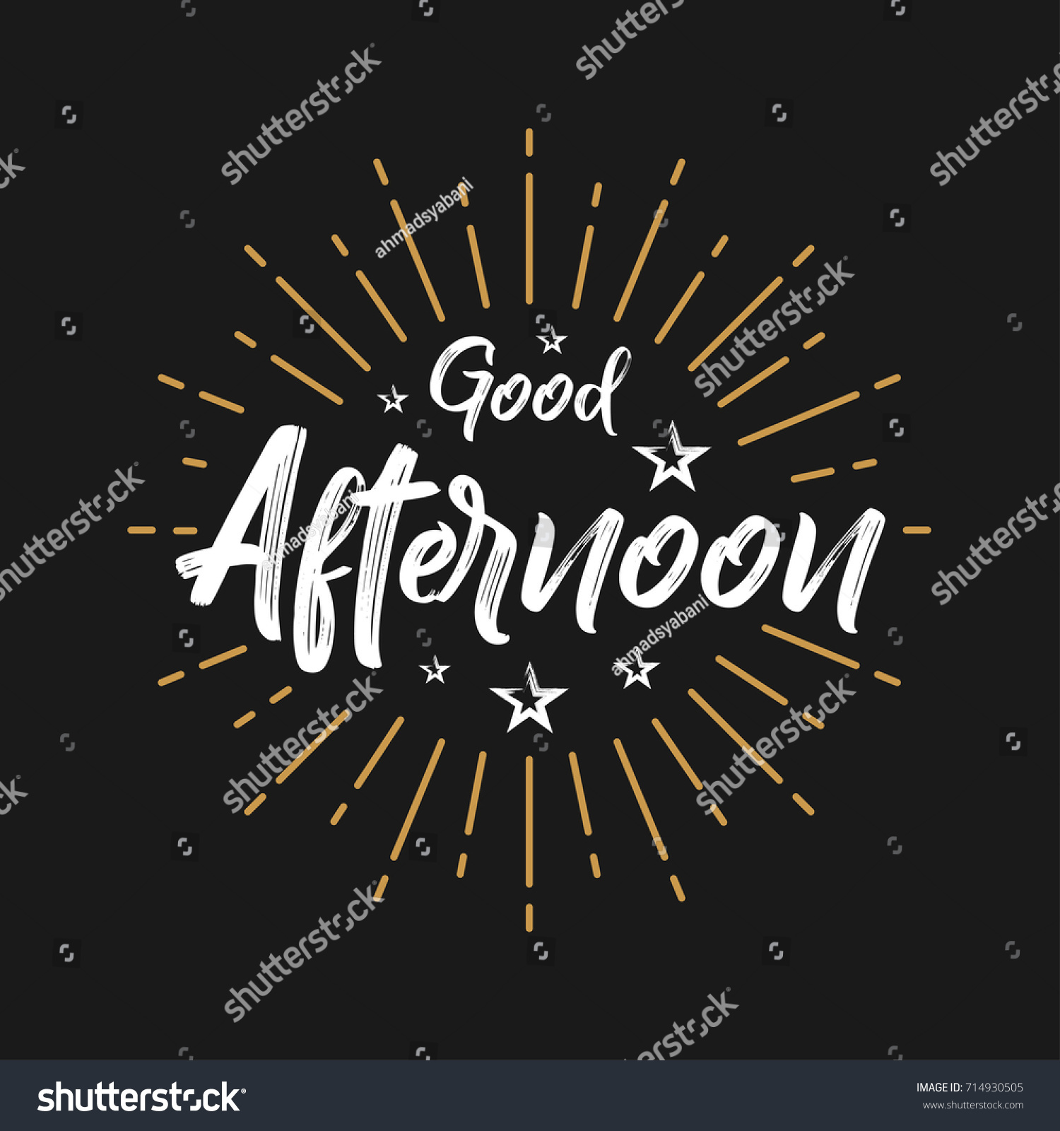 Good Afternoon Fireworks Today Day Lettering Stock Vector Royalty Free 714930505 Shutterstock 7456