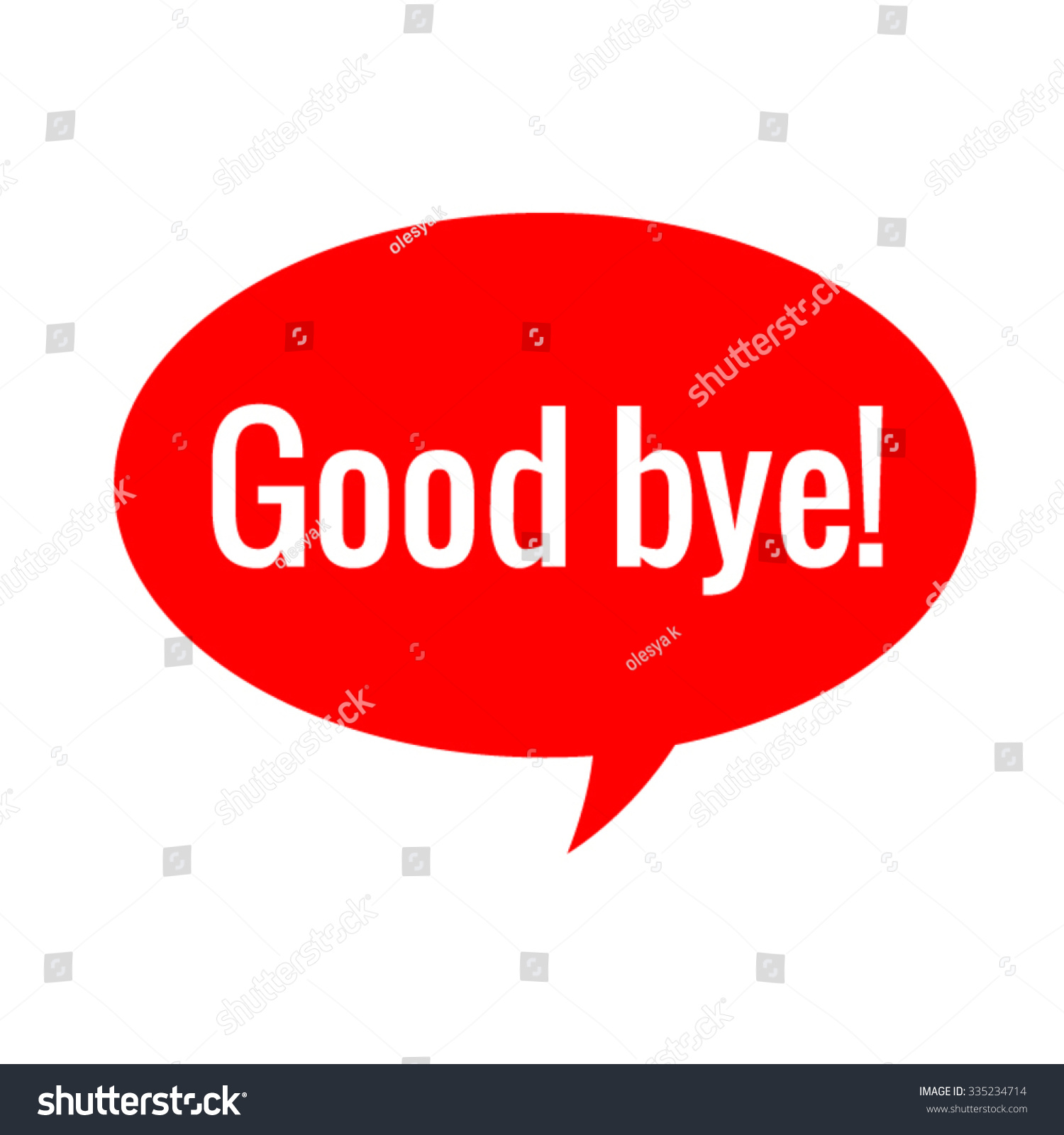 Good Bye Icon. Vector Eps 10 Illustration. - 335234714 : Shutterstock