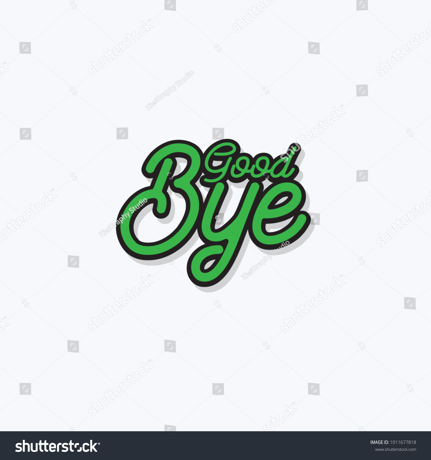 Good Bye Vector Hand Written Text Stock Vector (Royalty Free) 1011677818